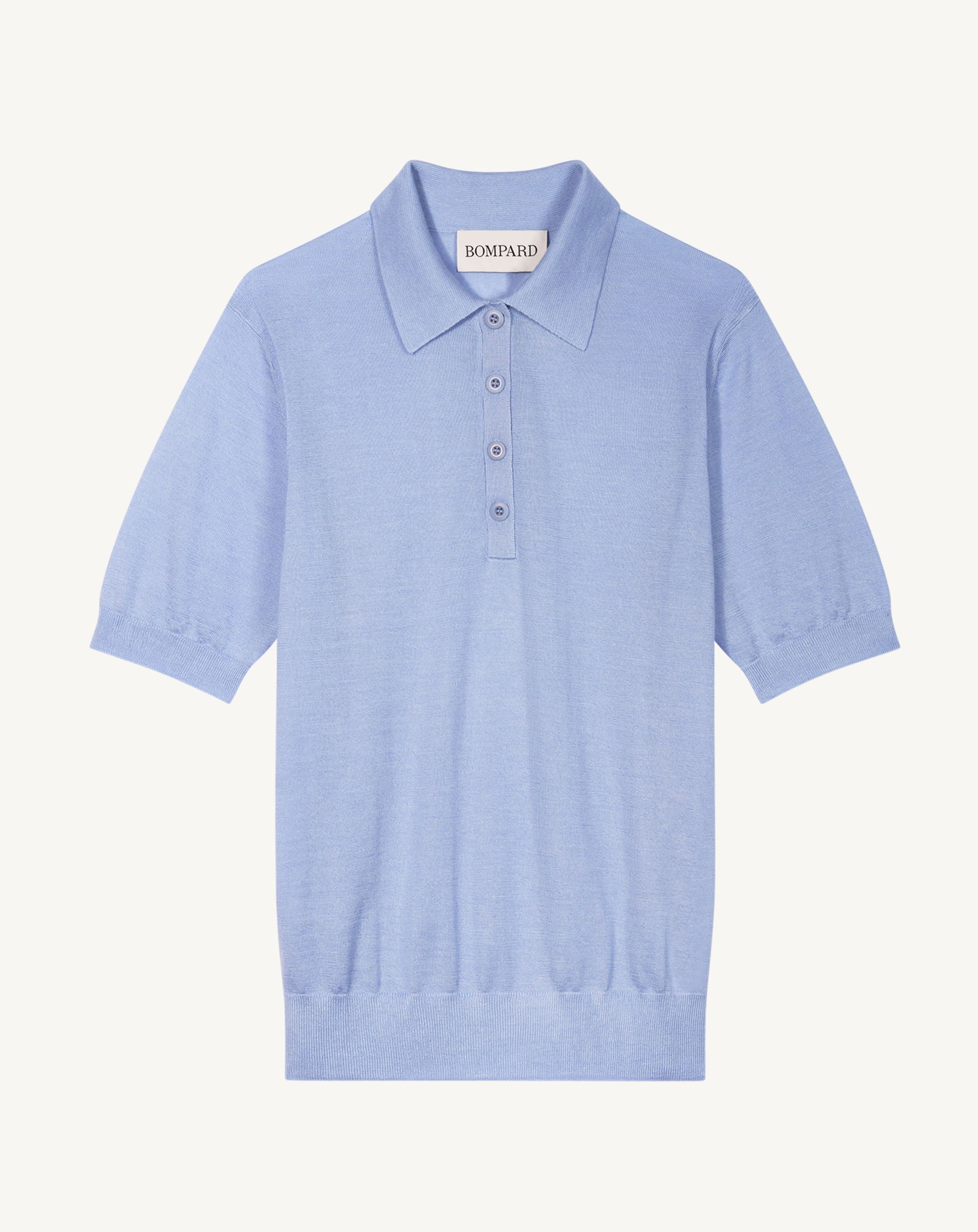 Polo ultrafin-BLEU AGATE-70% cachemire 30% soie