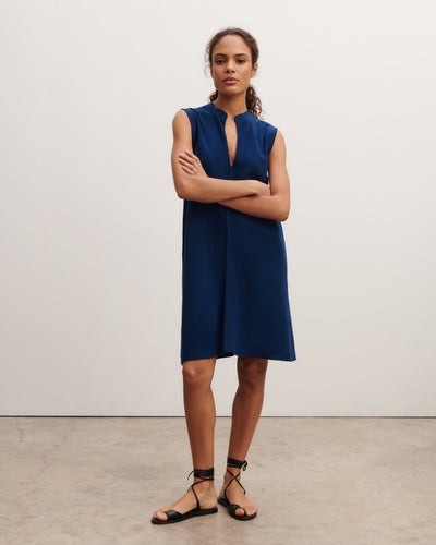 Robe courte minimaliste-AMIRAL-70% coton 30% cachemire