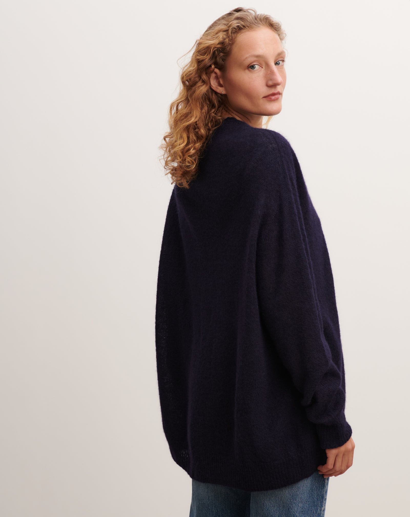 Gilet cachemire plume-MARINE-30% cachemire 30% soie 40% alpaga