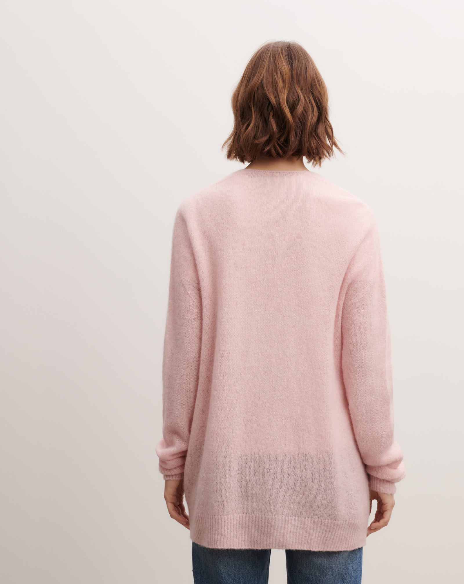 Gilet cachemire plume-CERISIER-30% cachemire 30% soie 40% alpaga