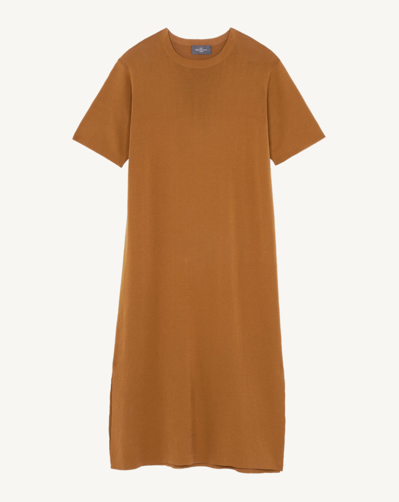 Robe T-shirt maille unie-MACCHIATO-100% coton