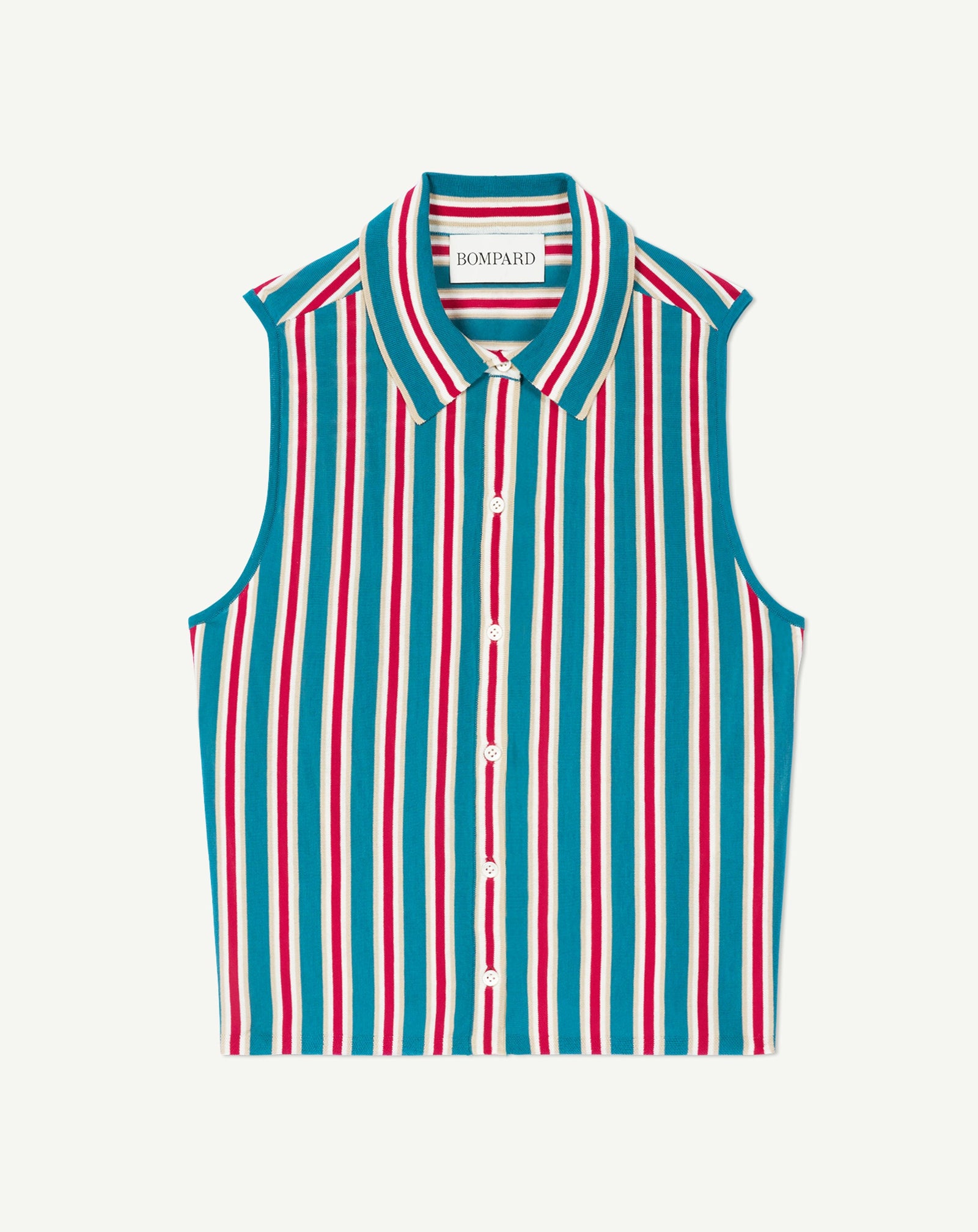 Chemise sans manches à rayure-ROSE DIVA/BLEU PAGODE-100% coton