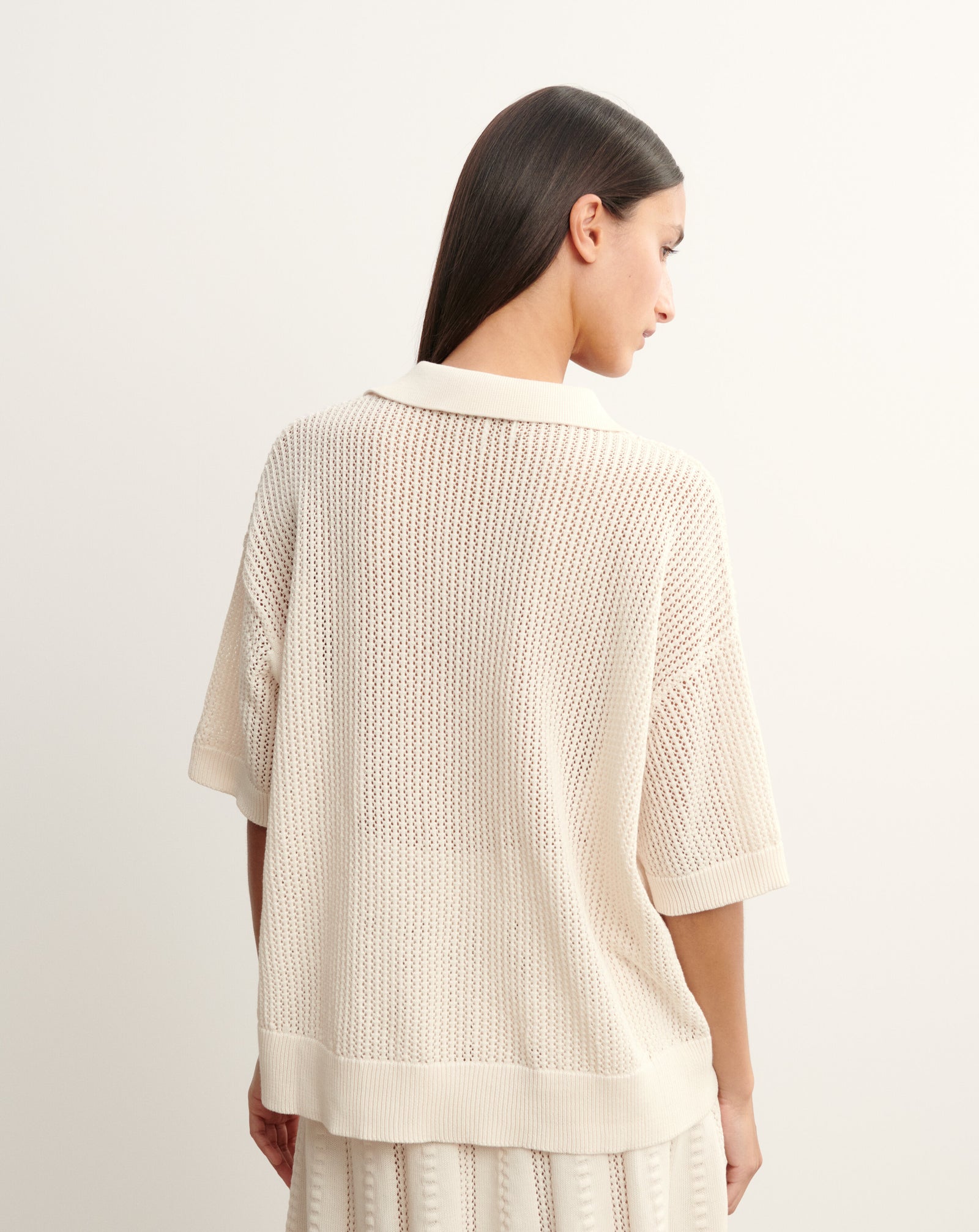 Oversize-Top mit Pointelle-Muster