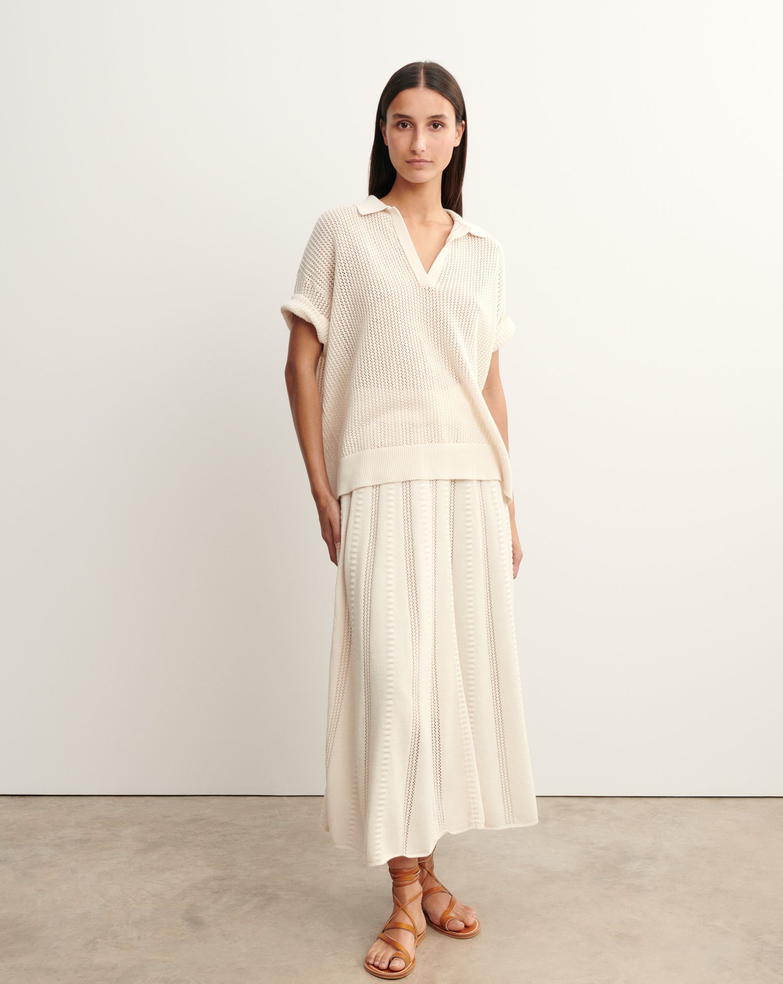 Oversize-Top mit Pointelle-Muster
