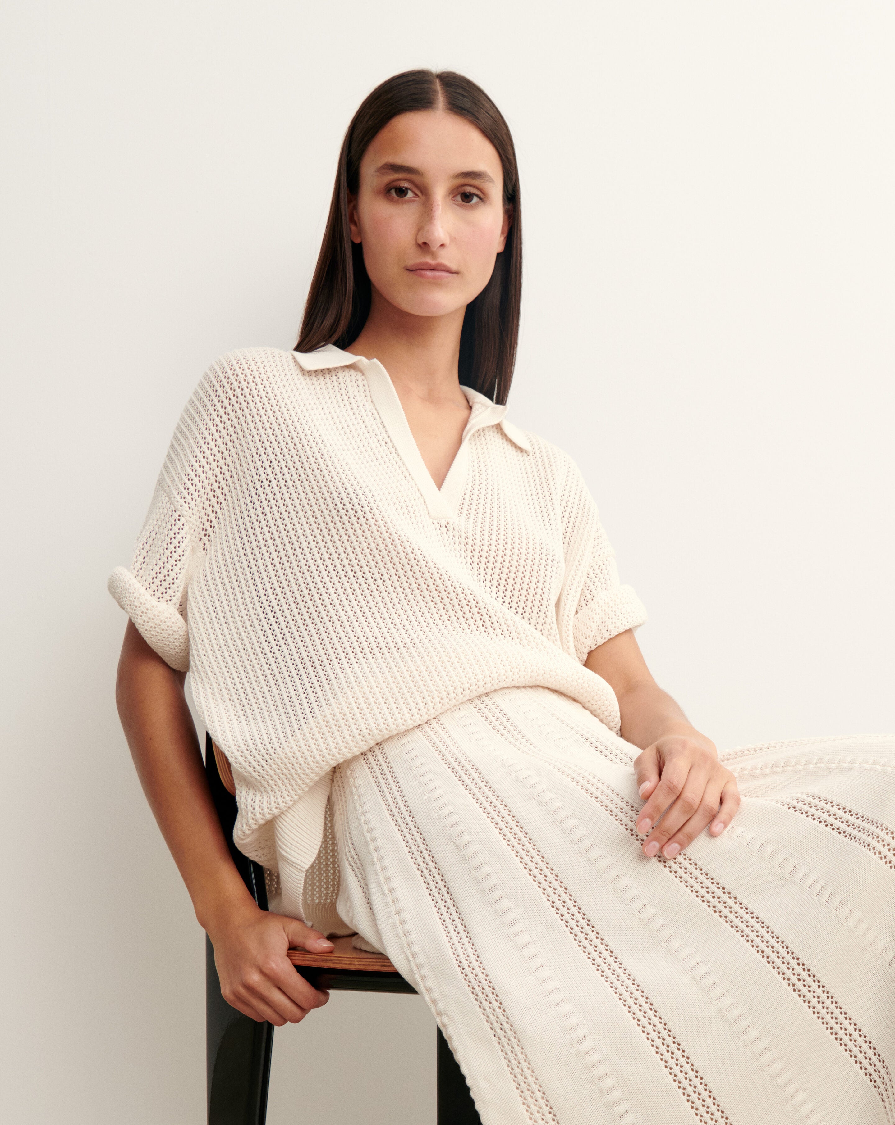 Jupe longue pointelle