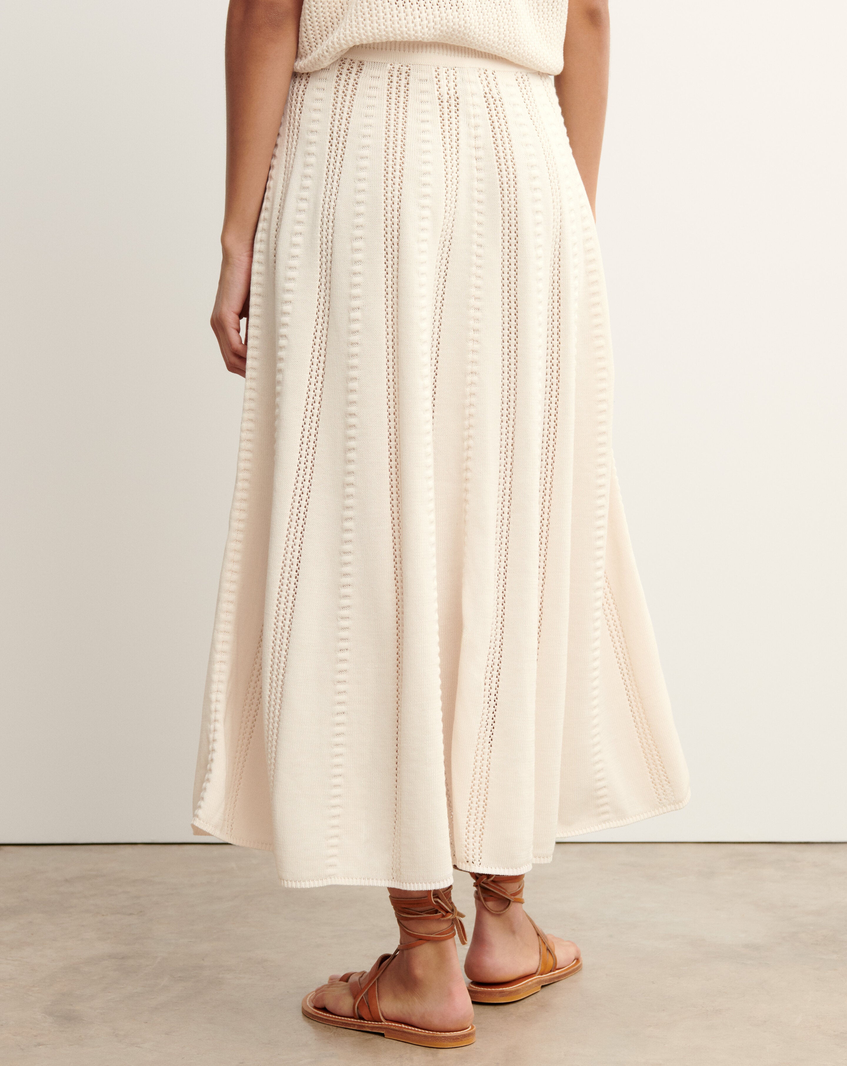 Jupe longue pointelle