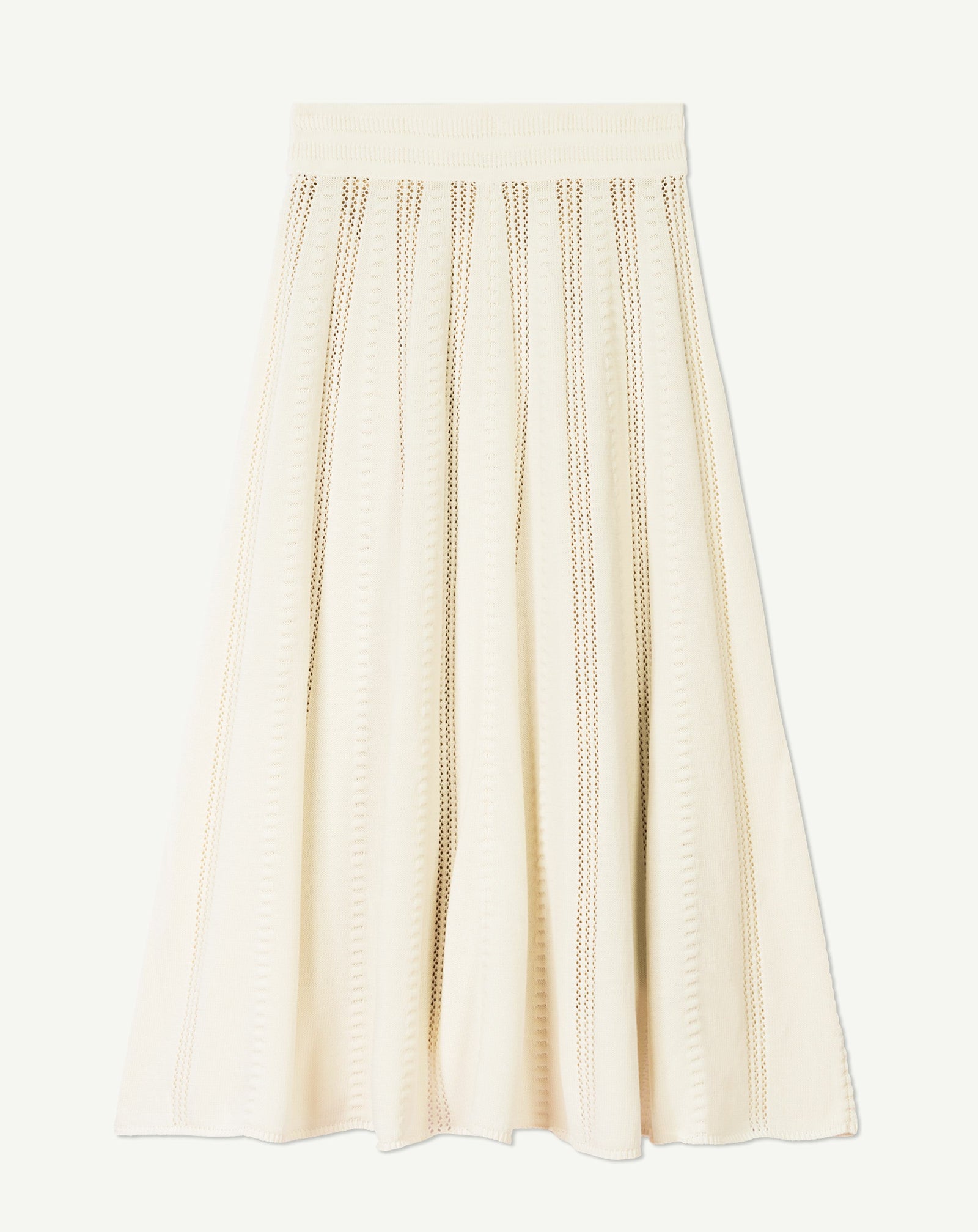 Jupe longue pointelle-PANNA-90% coton bio 10% soie