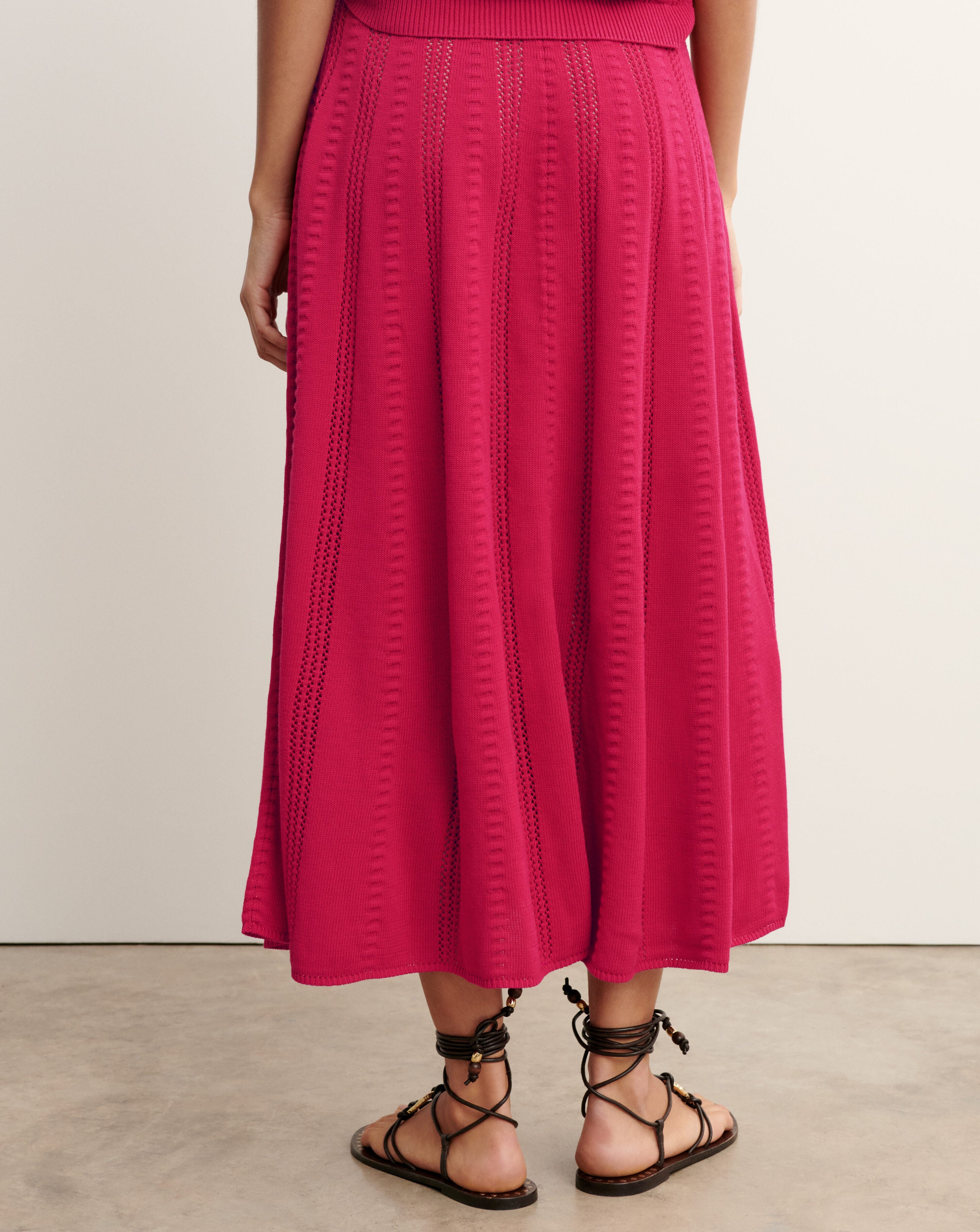 Jupe longue pointelle