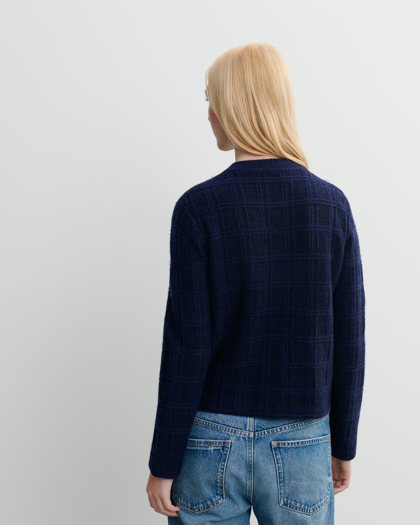 Veste en tweed à poches-MARINE-41% laine 17% cachemire 42% coton