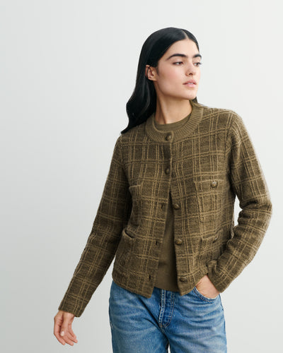 Veste en tweed à poches-BRONZE-41% laine 17% cachemire 42% coton