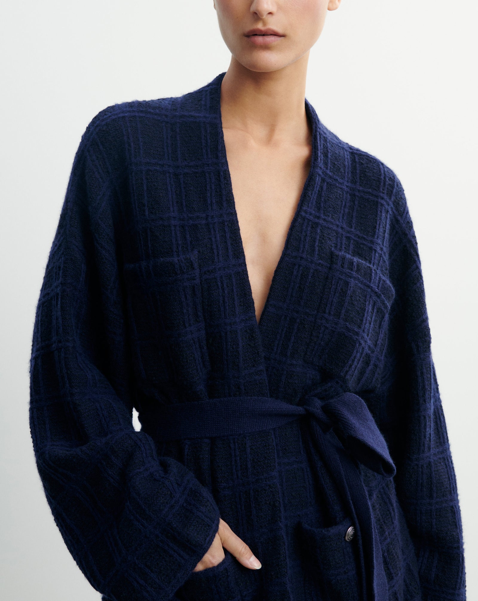 Veste cosy en tweed-MARINE-44% coton 39% laine 17% cachemire