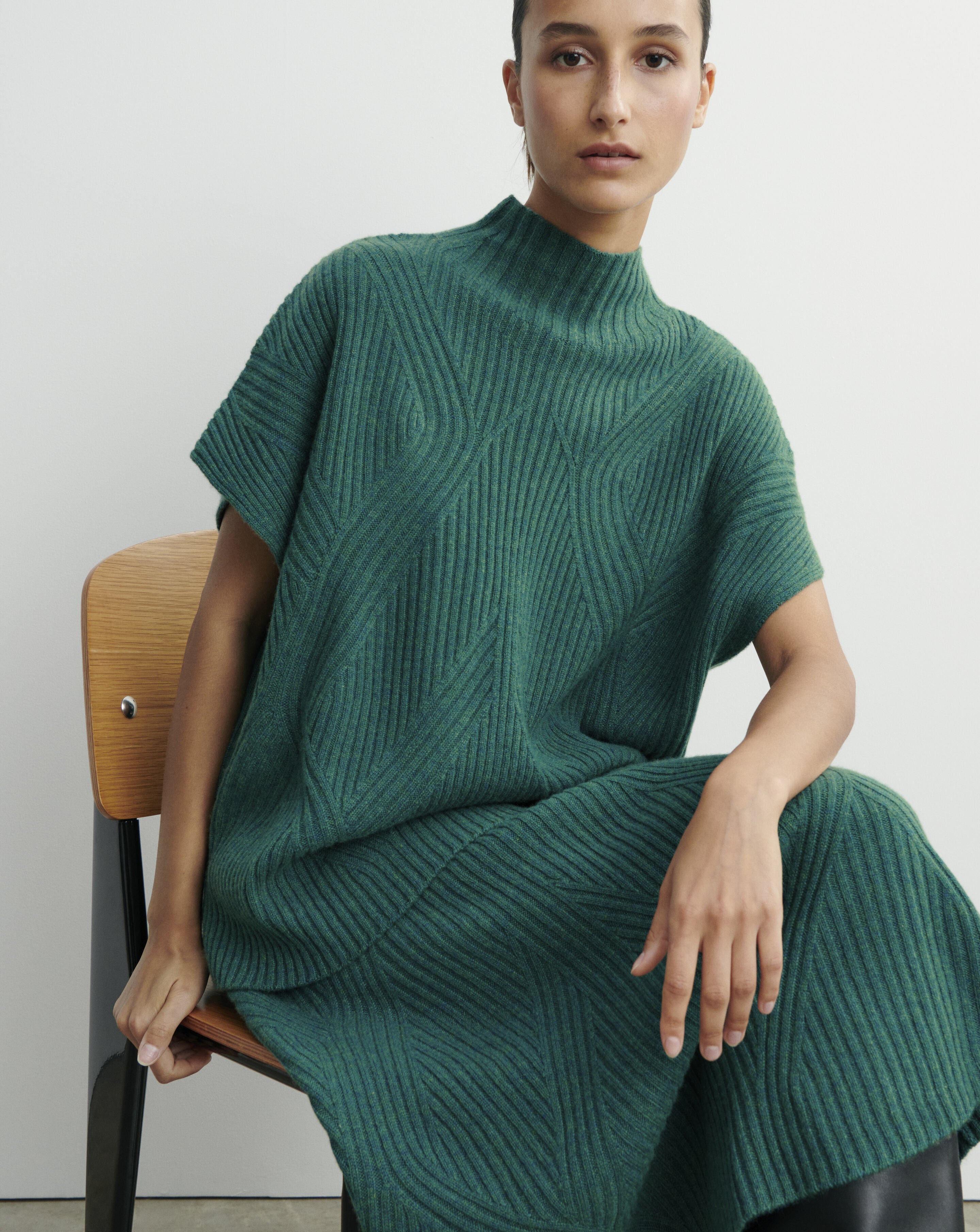 Col montant sans manches-CEDRE-100% cachemire