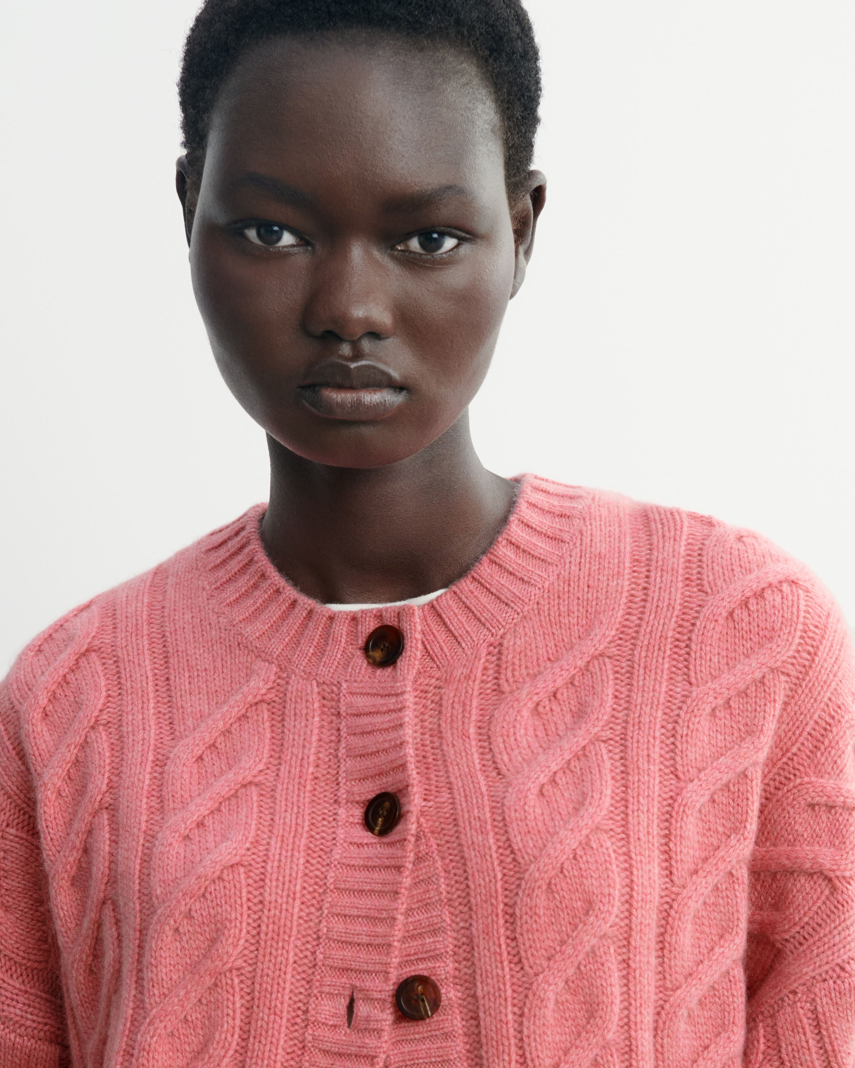 Cardigan maxi torsades-ROSE CAMEO-100% cachemire