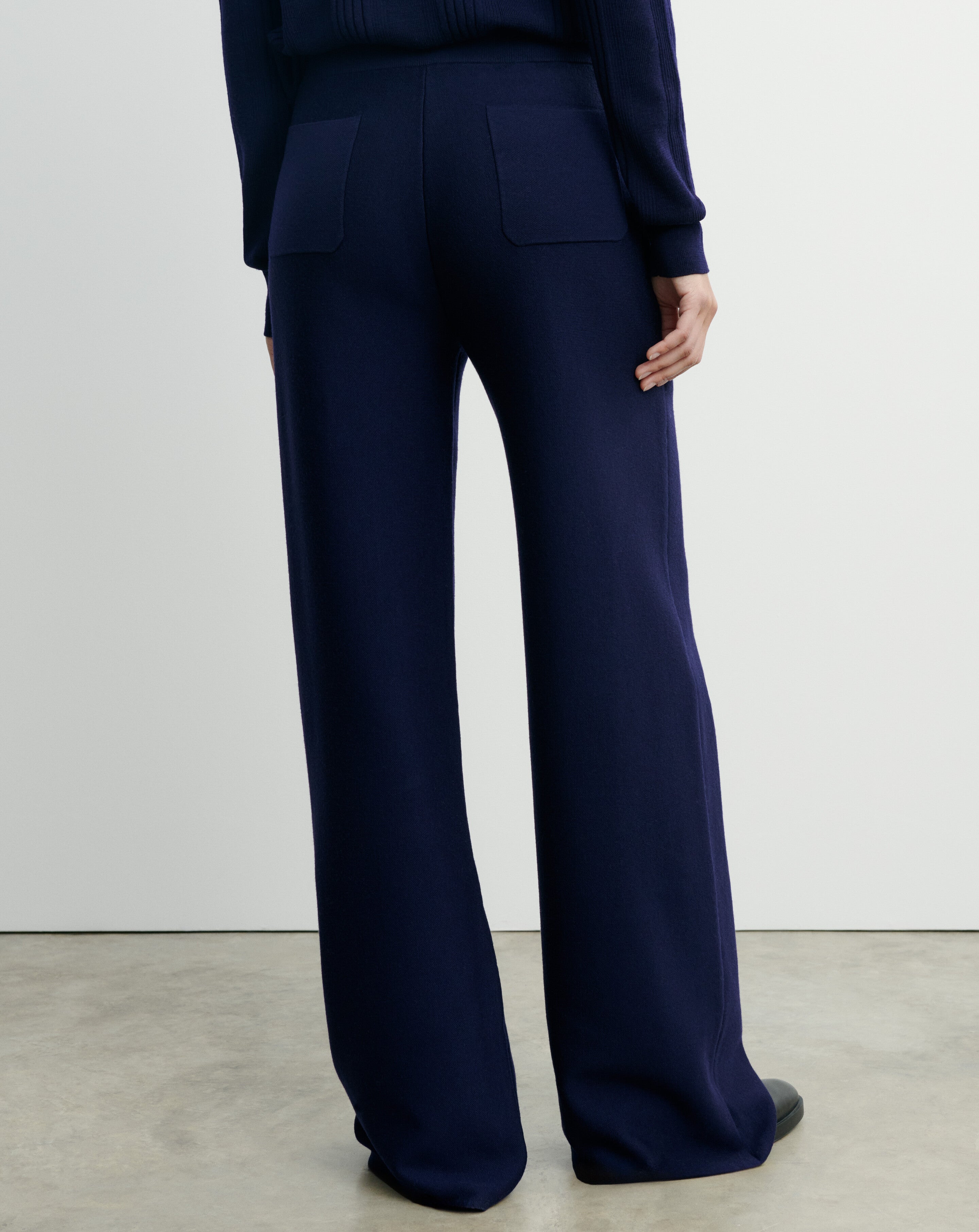 Pantalon double face-MARINE-85% polyamide 15% élasthanne