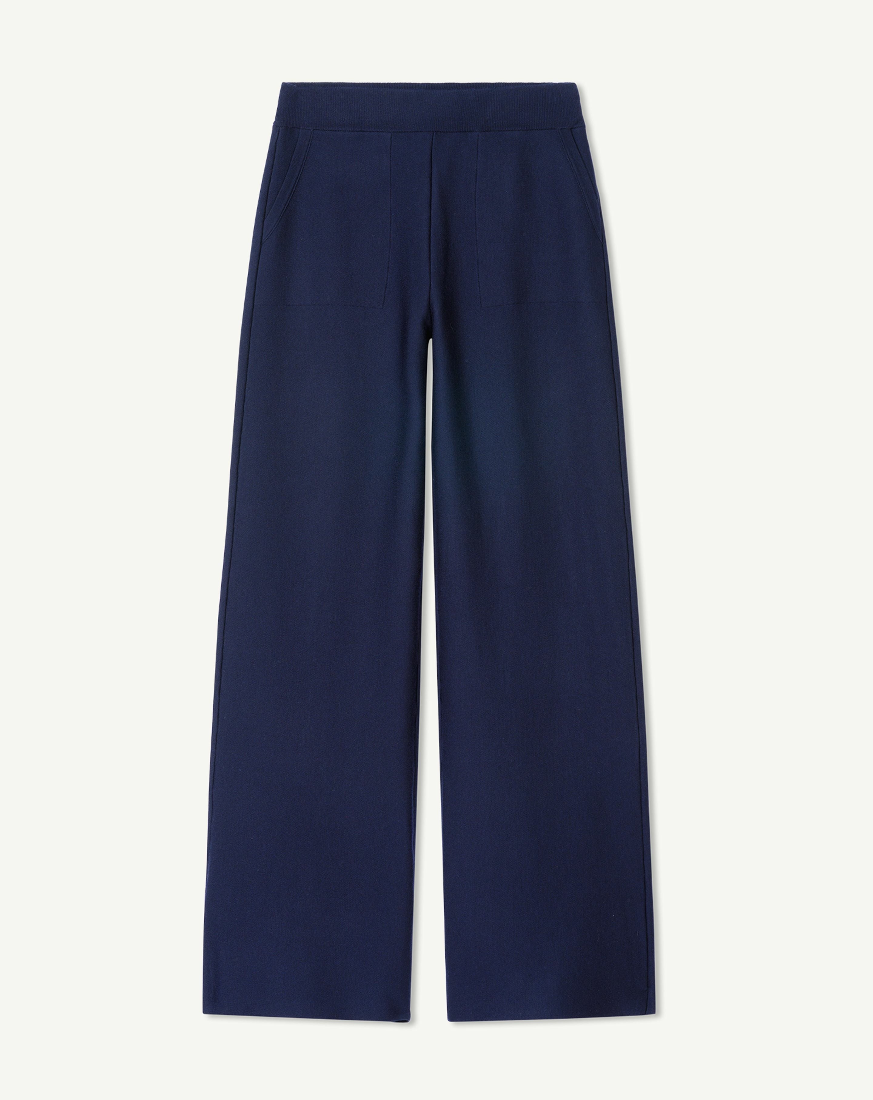 Pantalon double face-MARINE-85% polyamide 15% élasthanne