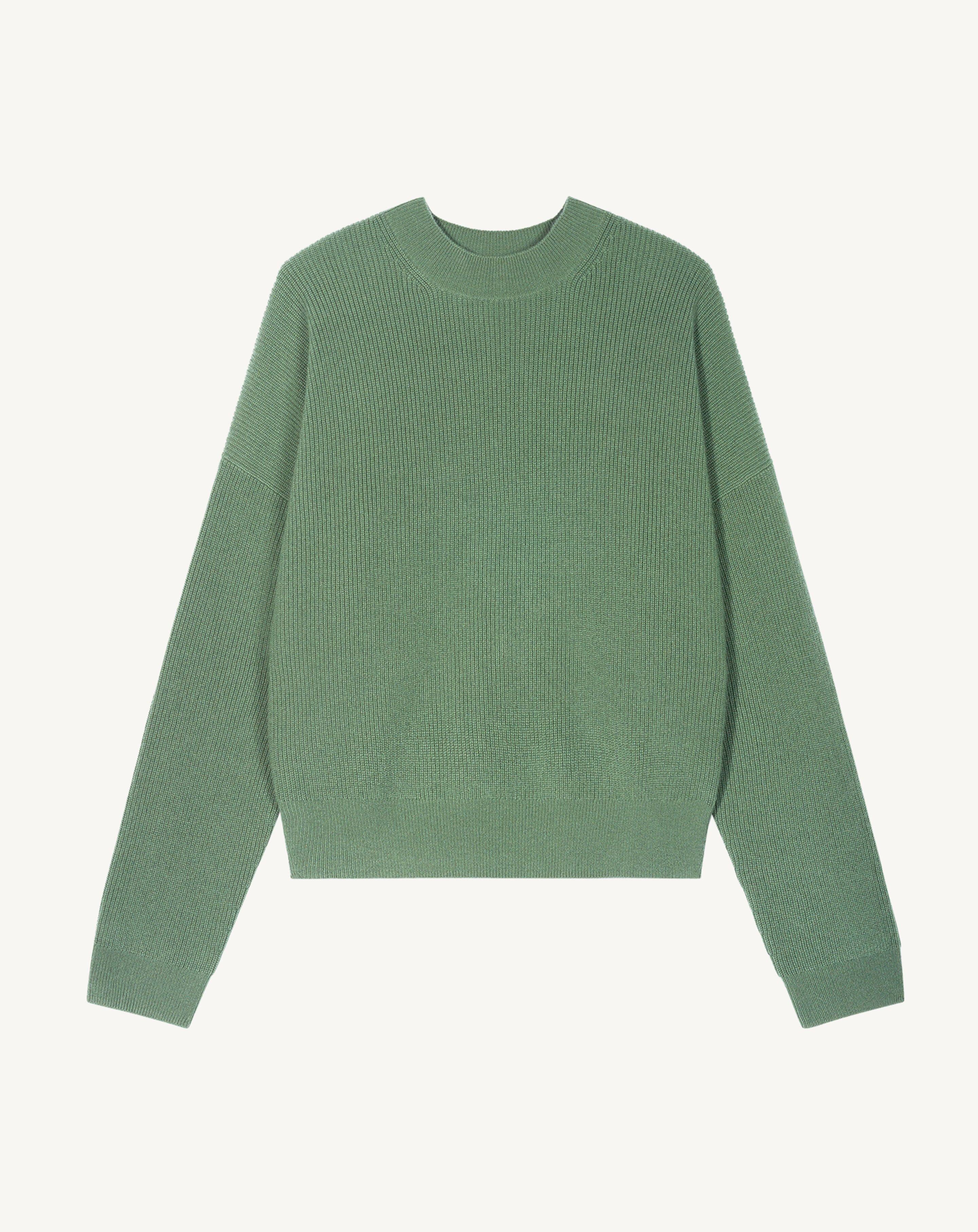 Pull col rond à côtes-JADE-100% cachemire