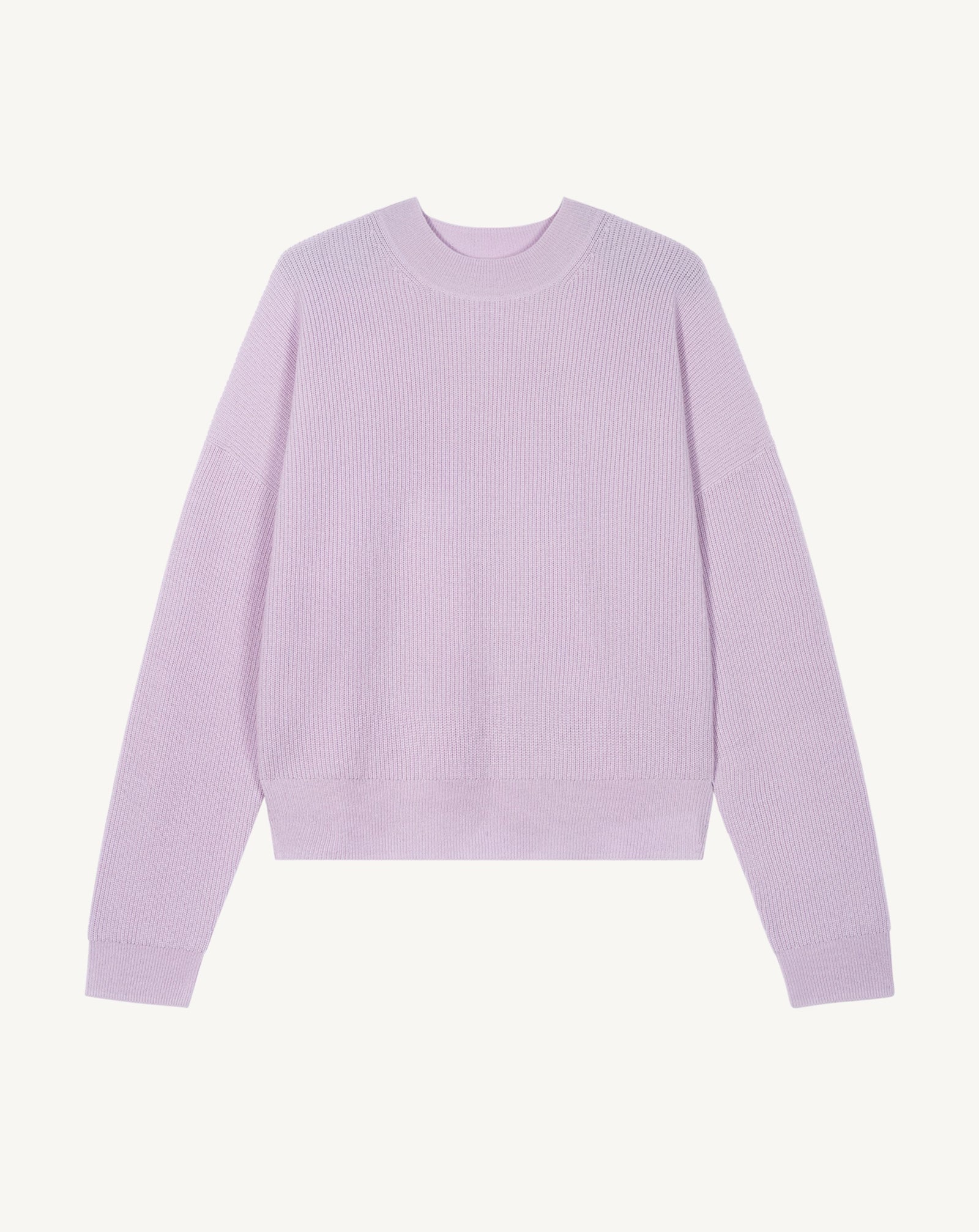 Pull col rond à côtes-JACINTHE-100% cachemire