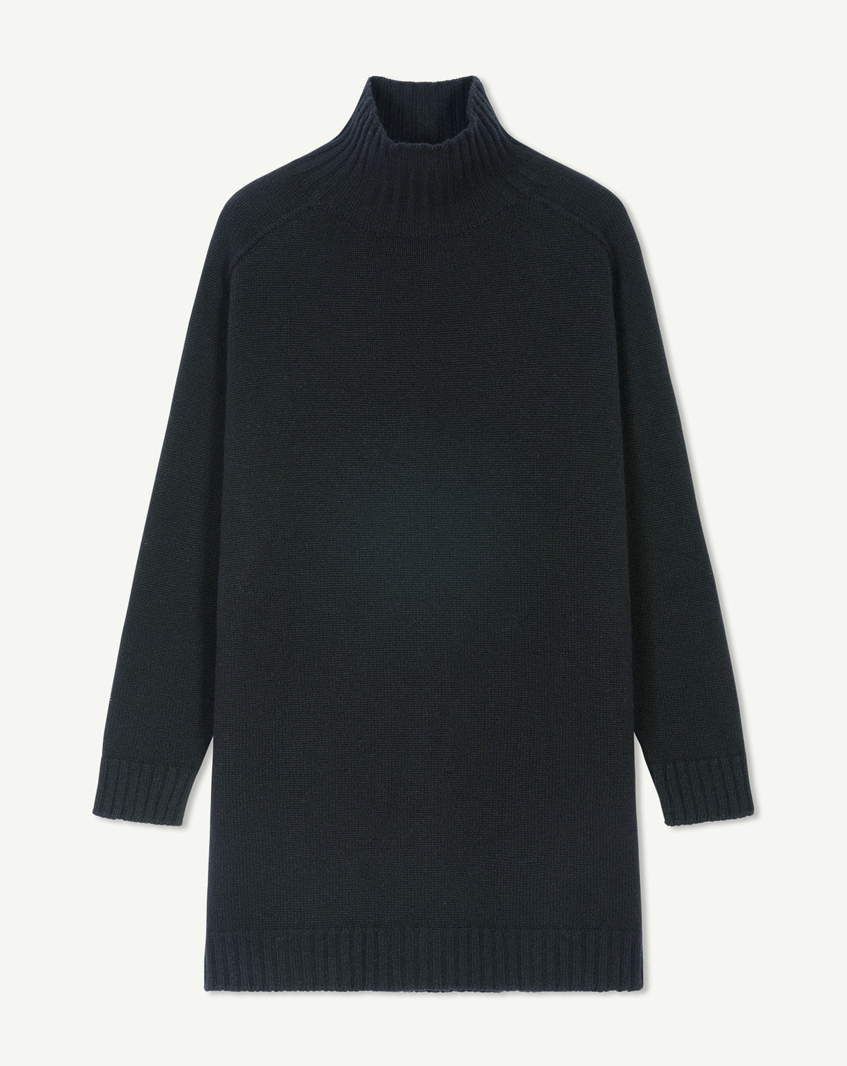 Robe col montant-NOIR-100% cachemire