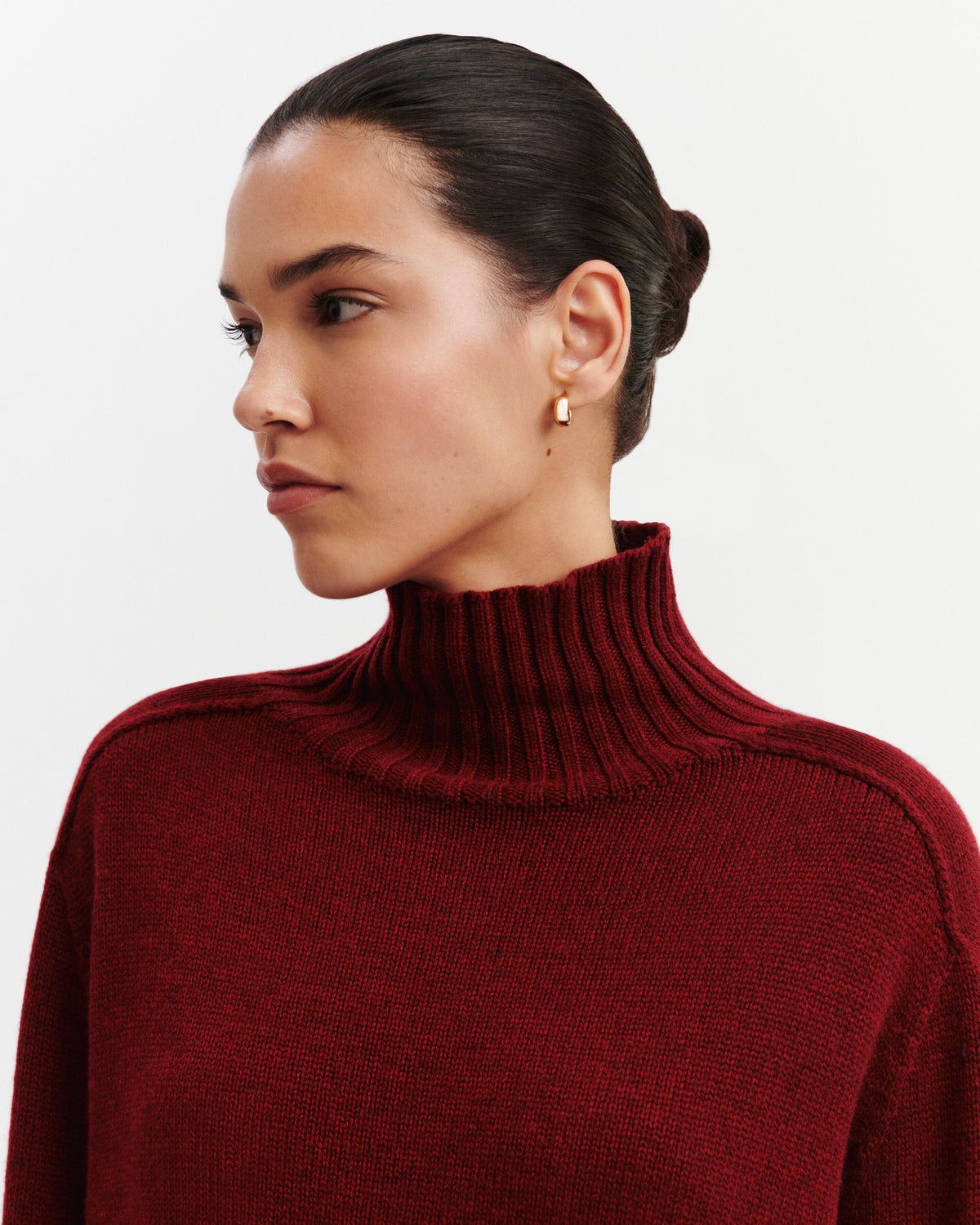 Robe col montant Apolline-ROUGE D'ORIENT-100% cachemire