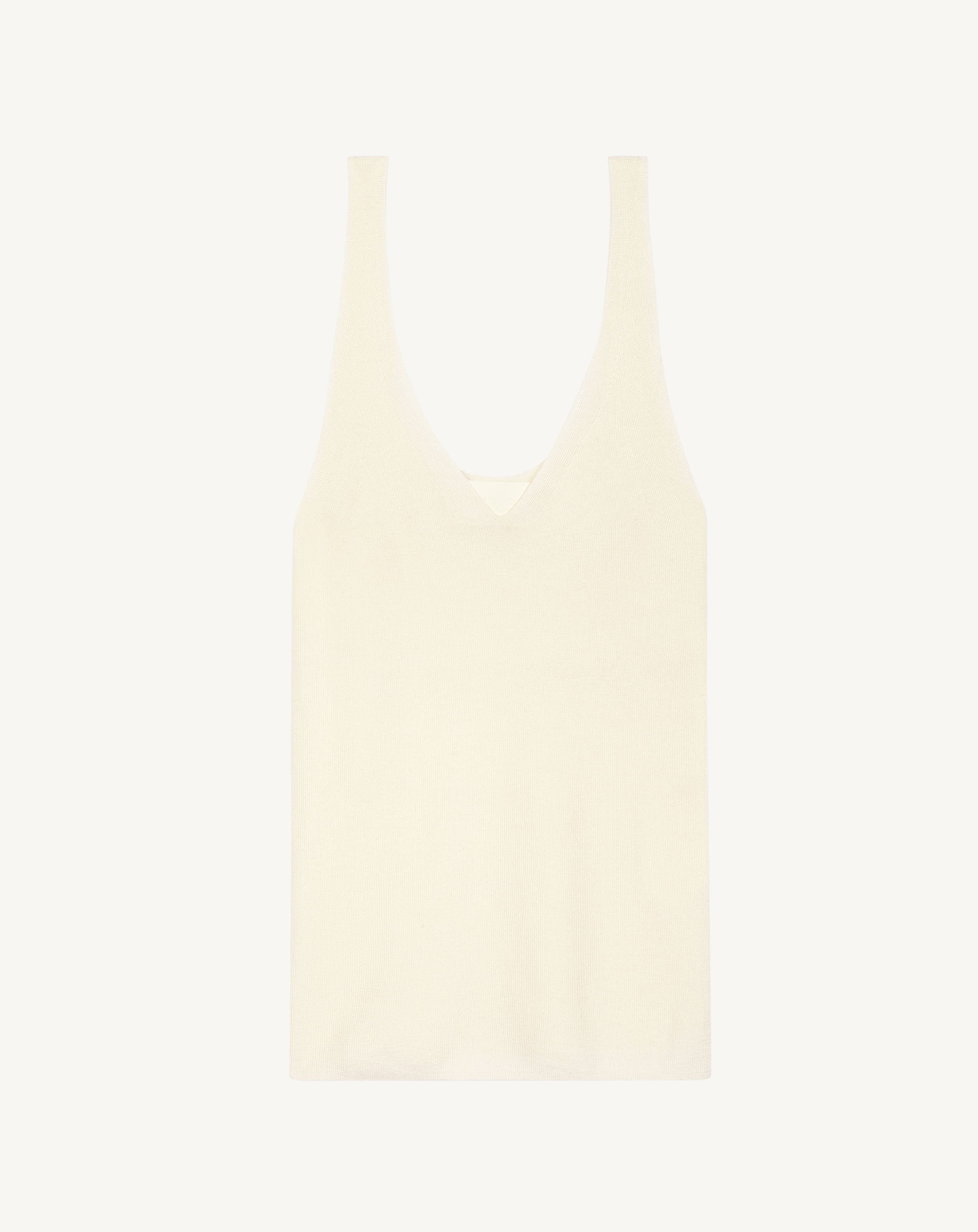 Débardeur sans coutures-NATUREL-70% cachemire 30% soie