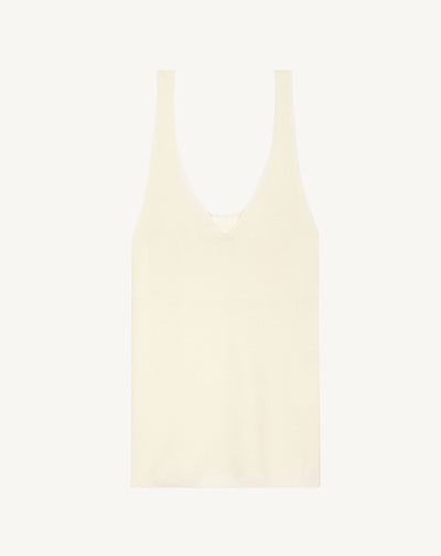 Débardeur sans coutures-NATUREL-70% cachemire 30% soie