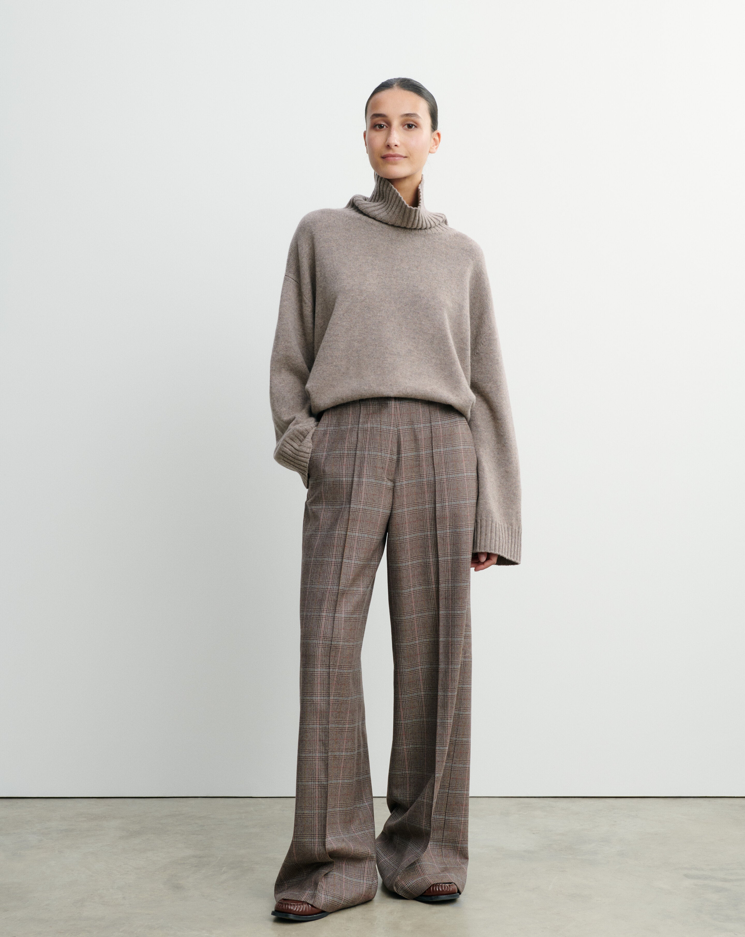 Pull col roulé à côtes-MILLET-100% cachemire