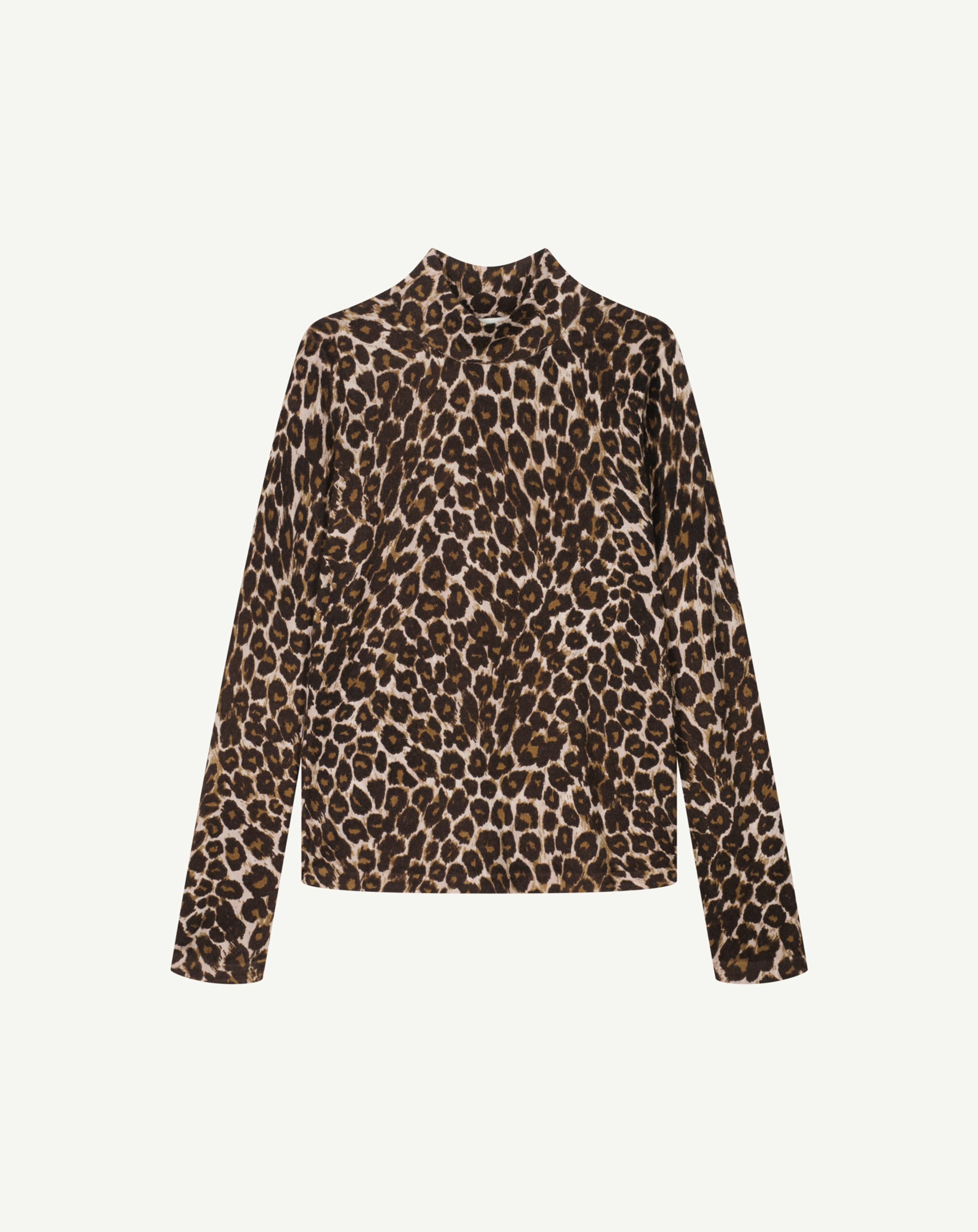 Extrafine printed high neck pullover in Cashmere, Silk Women