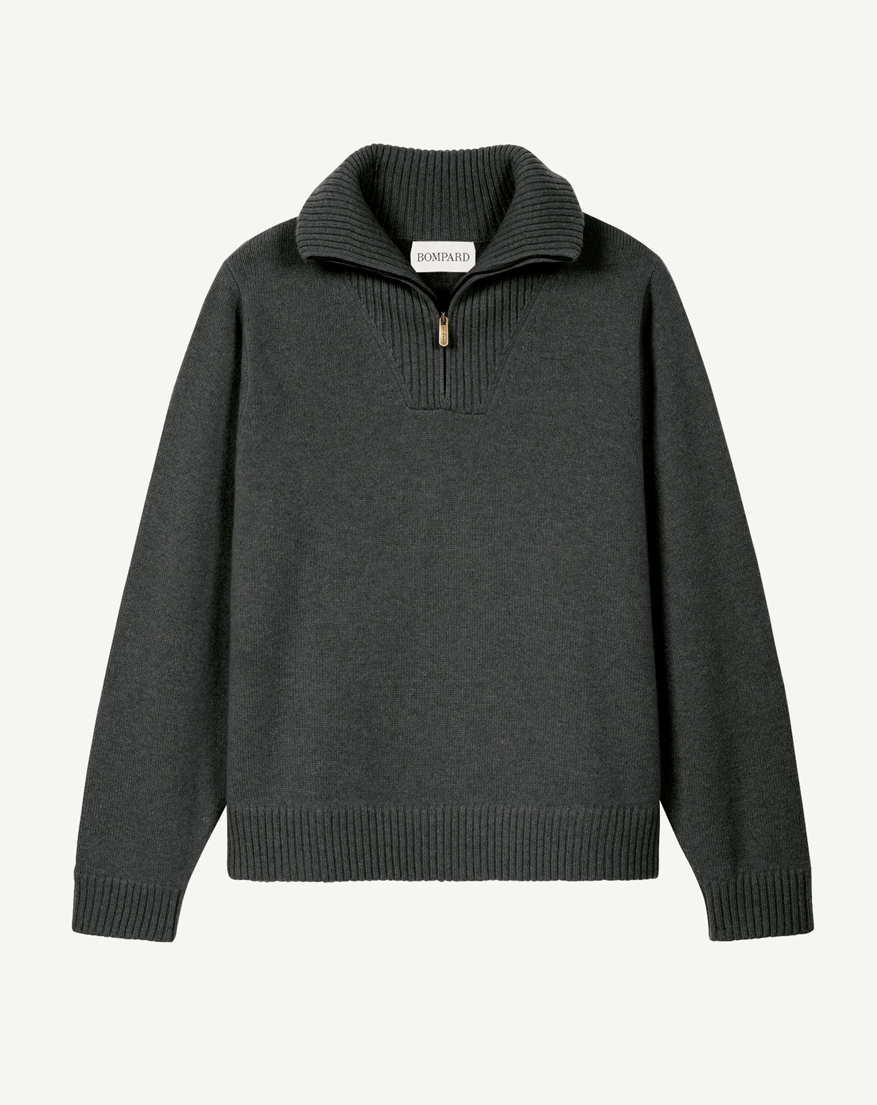 Pull camionneur ample-CHARBON-100% cachemire