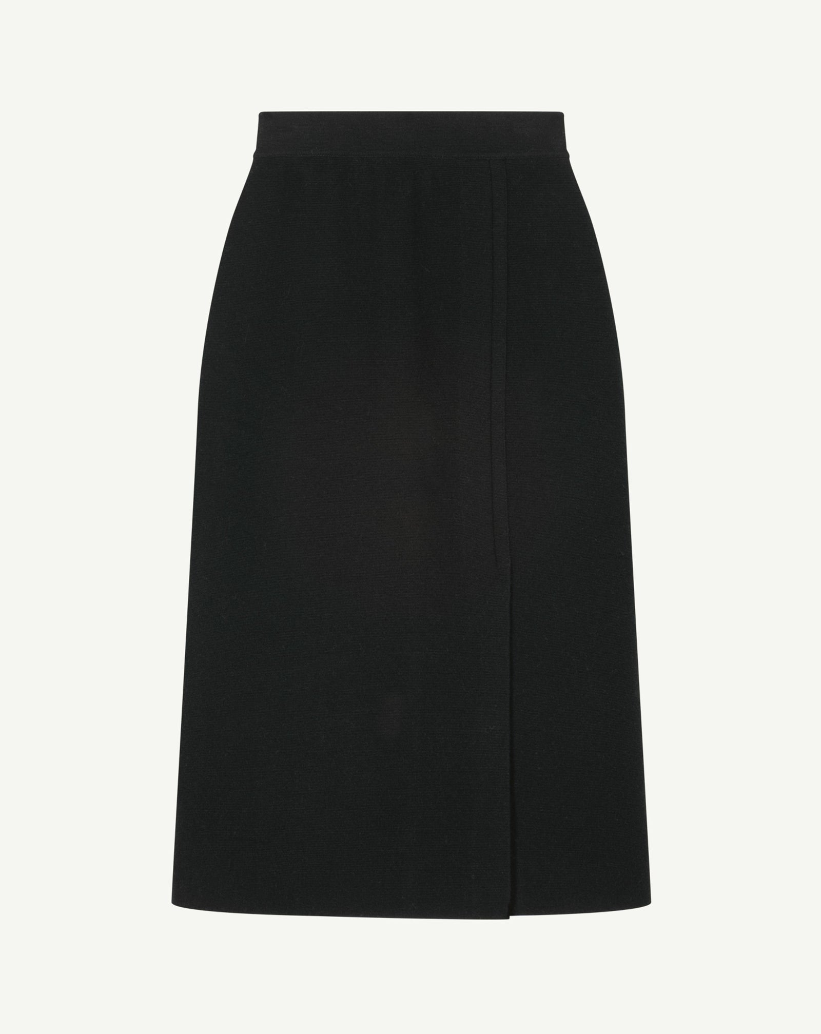 Jupe longue milano-NOIR-70% coton 30% cachemire