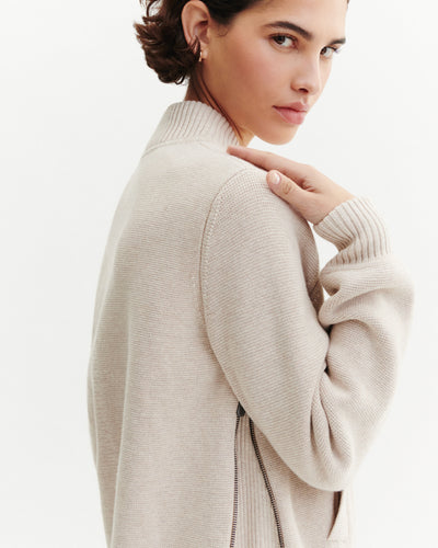 Bomber milano-TOURTERELLE-85% pima coton 15% cachemire