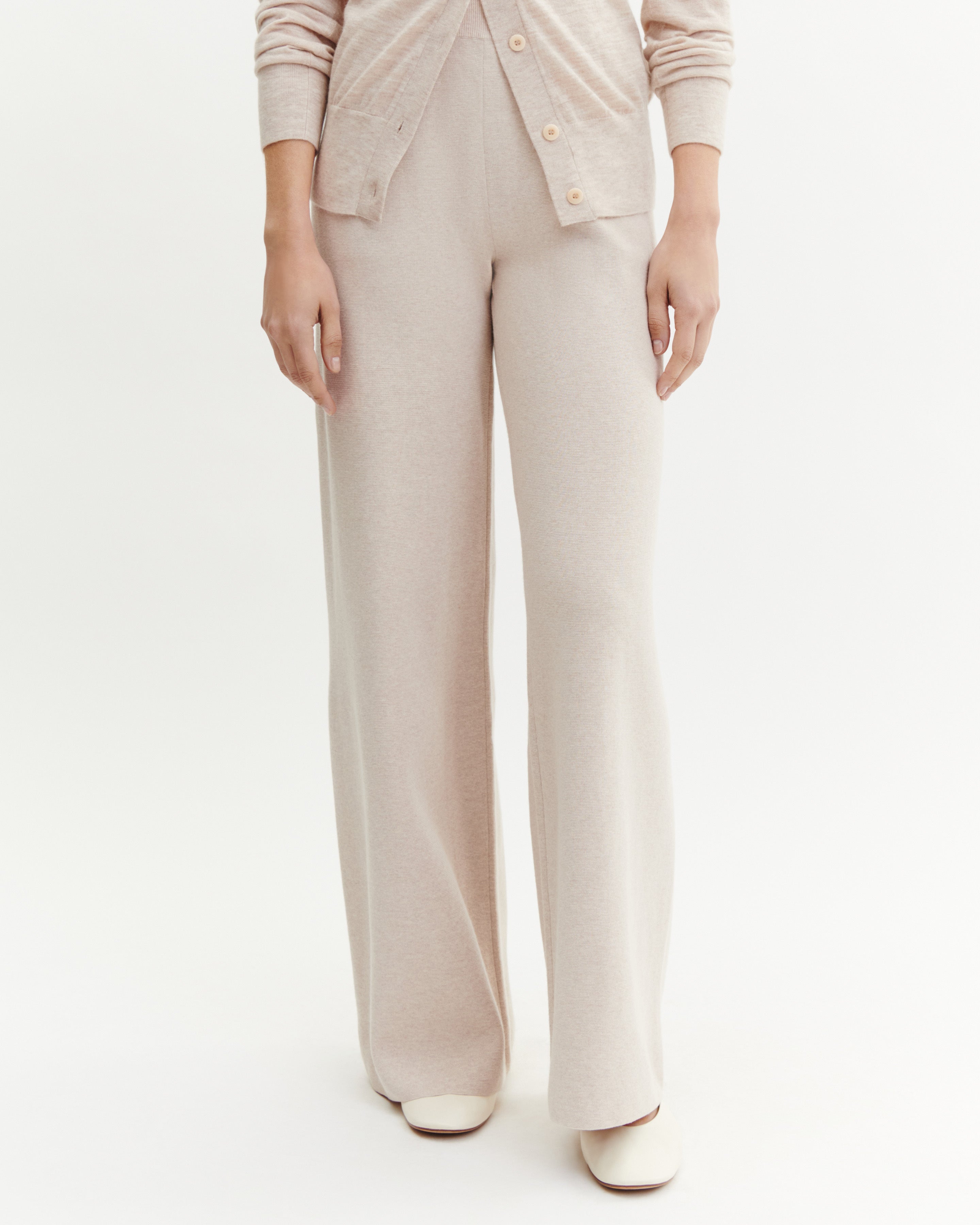 Pantalon milano-TOURTERELLE-85% pima coton 15% cachemire