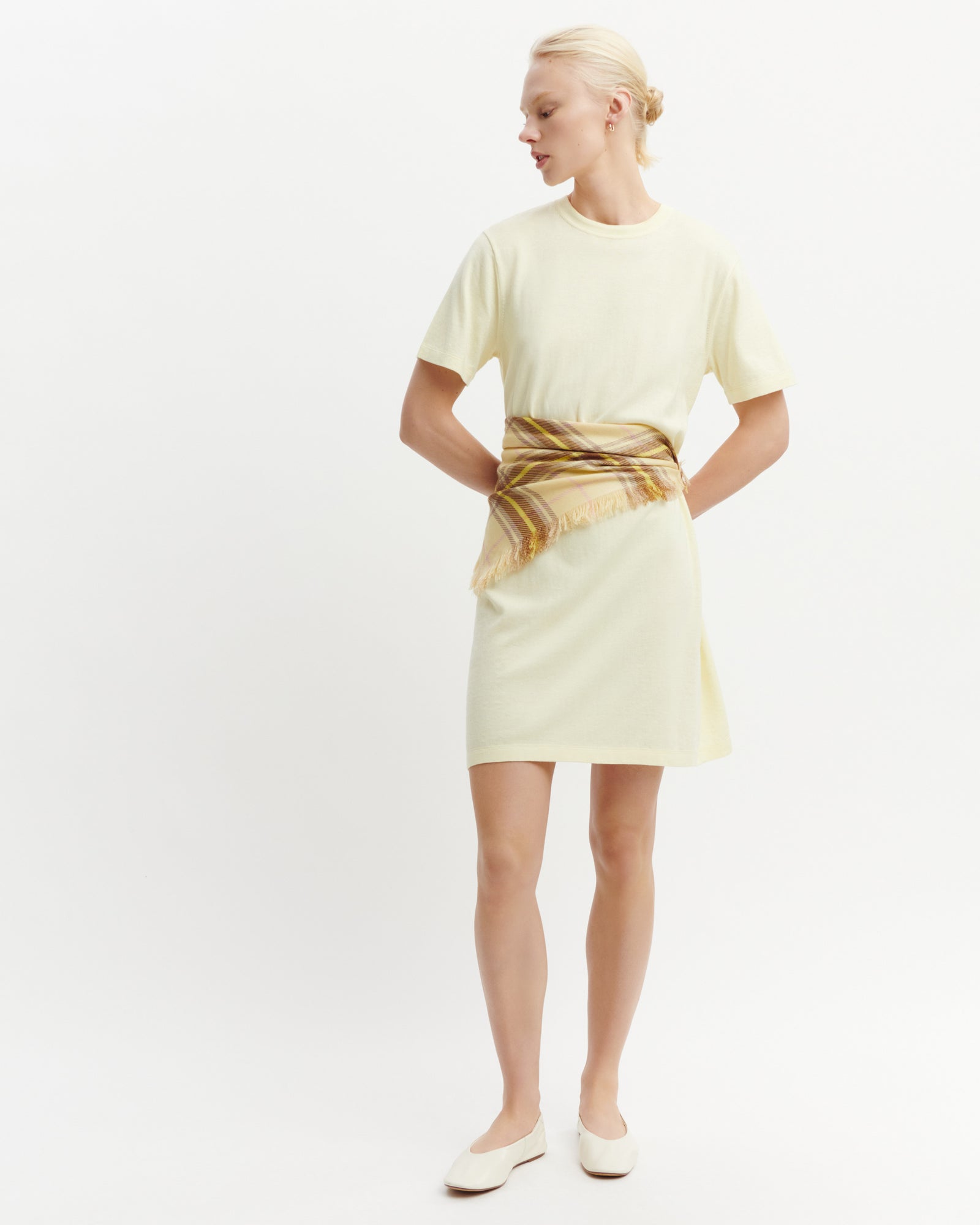 Robe T-shirt courte-ZESTE-85% pima coton 15% cachemire
