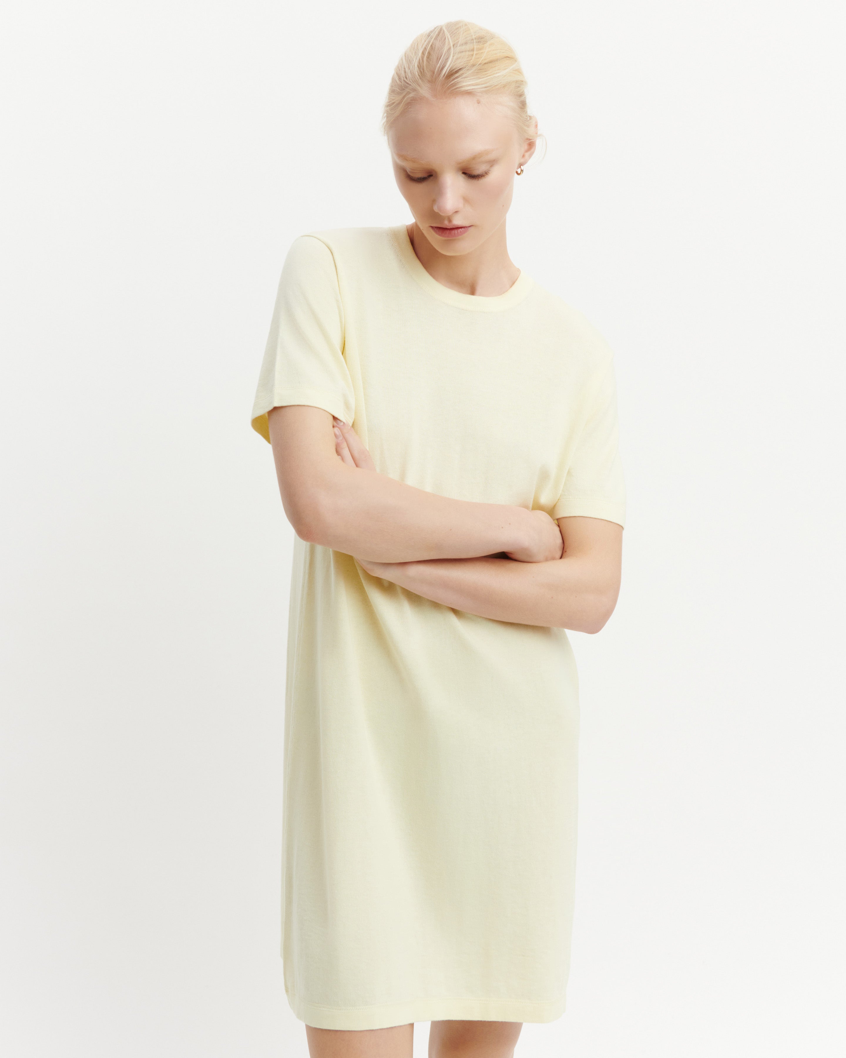 Robe T-shirt courte-ZESTE-85% pima coton 15% cachemire