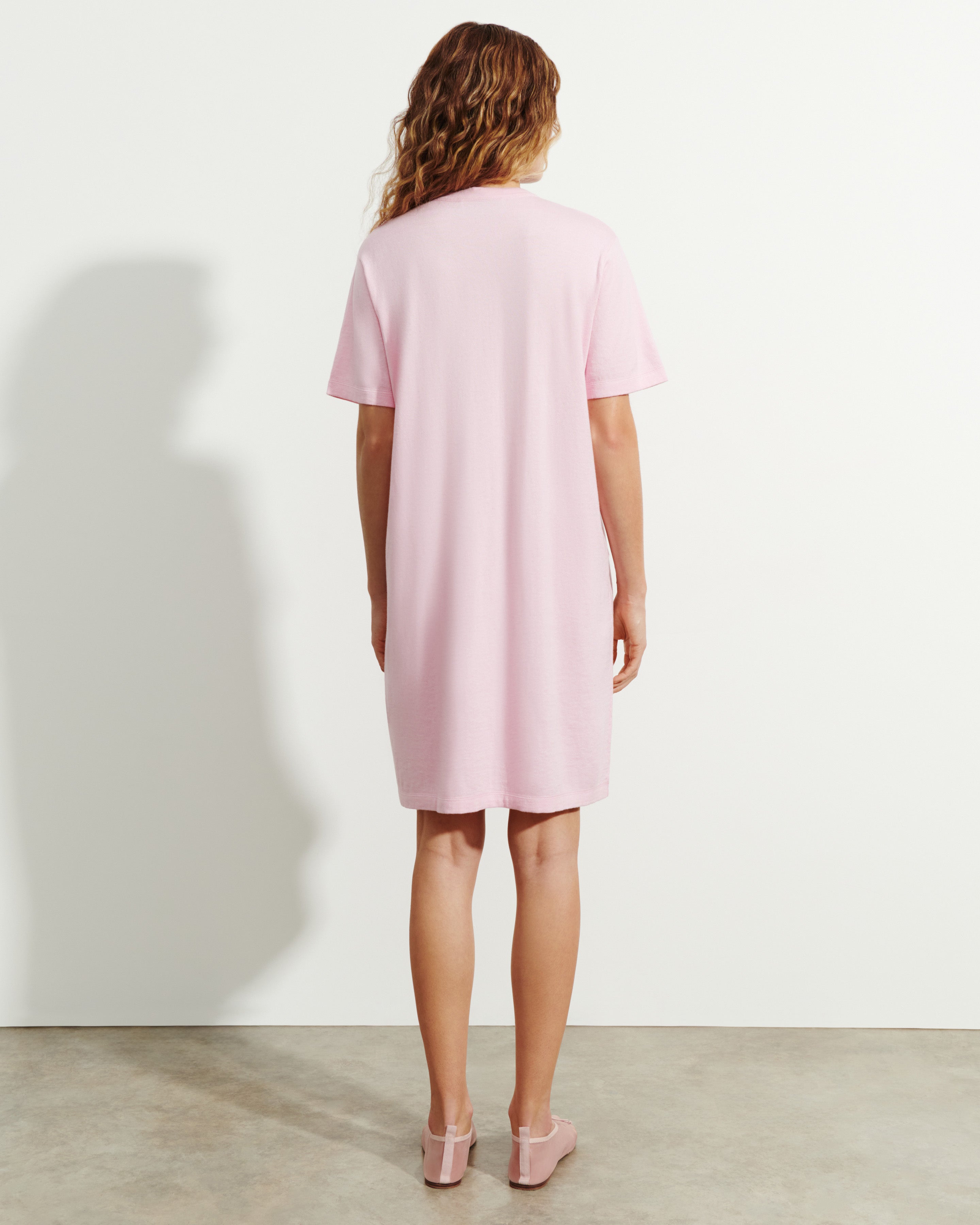 Robe T-shirt courte-SAKURA-85% pima coton 15% cachemire