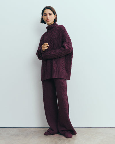 Pantalon à torsades les 40 ans-MURE-100% cachemire
