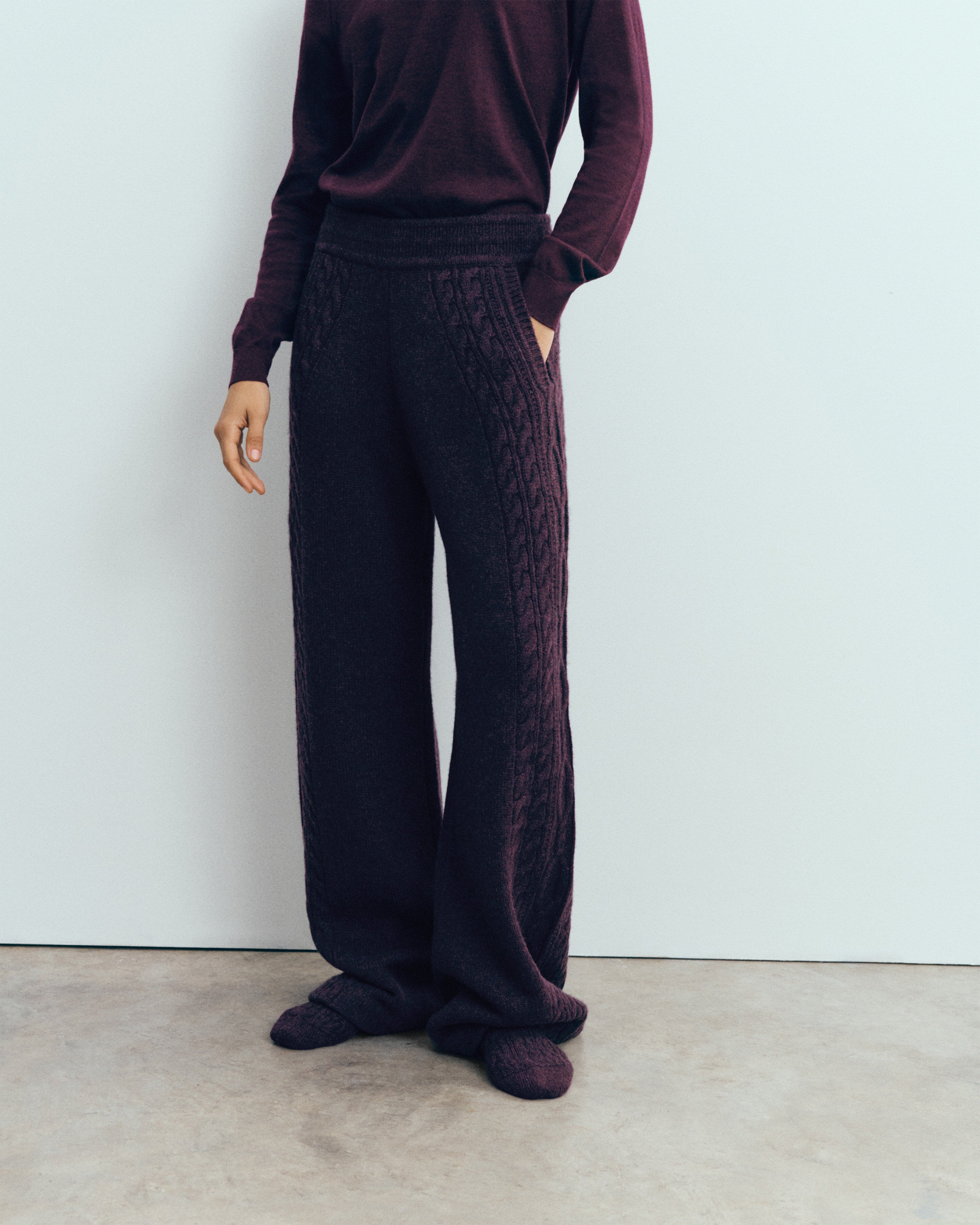 Pantalon à torsades les 40 ans-MURE-100% cachemire