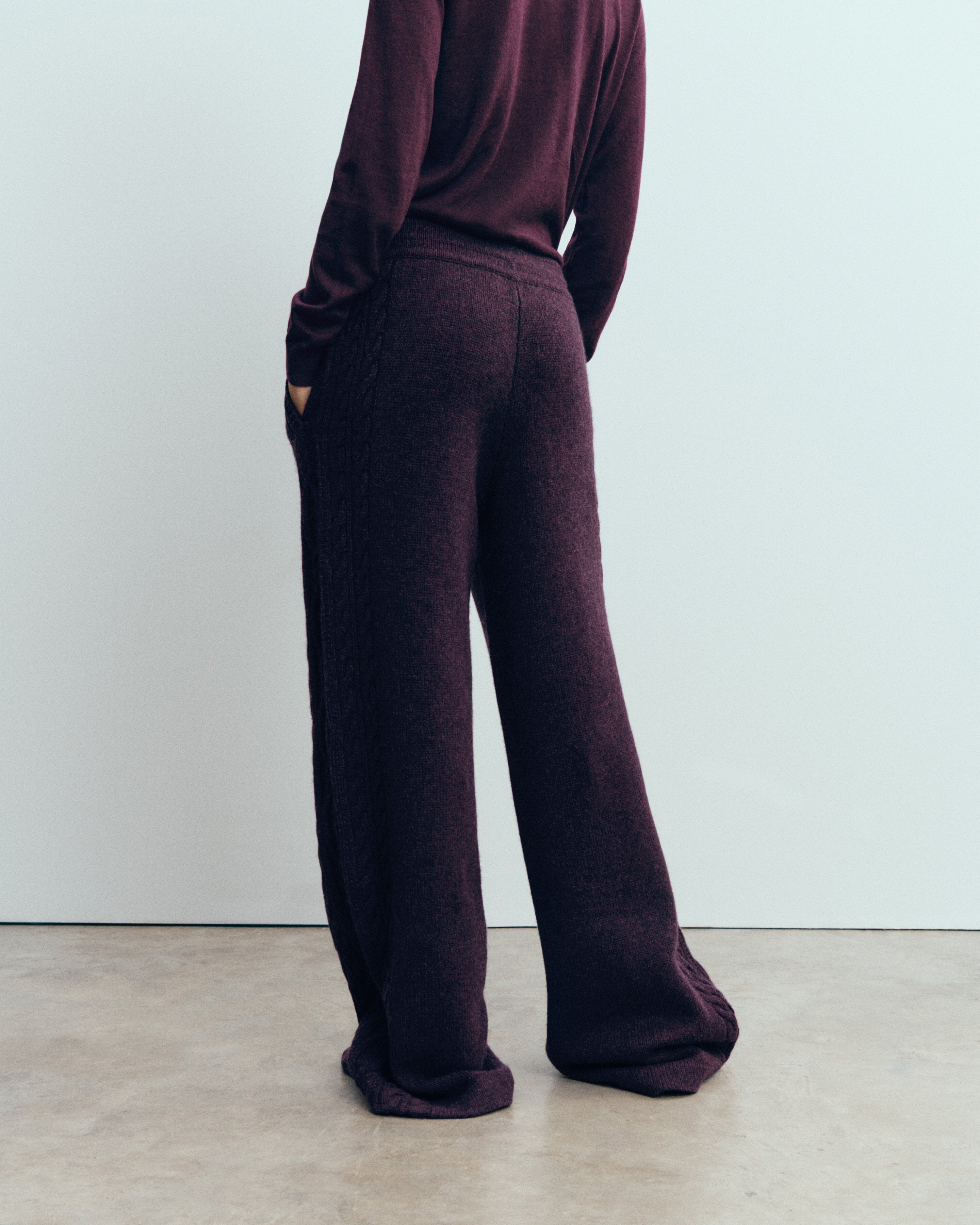 Pantalon à torsades les 40 ans-MURE-100% cachemire