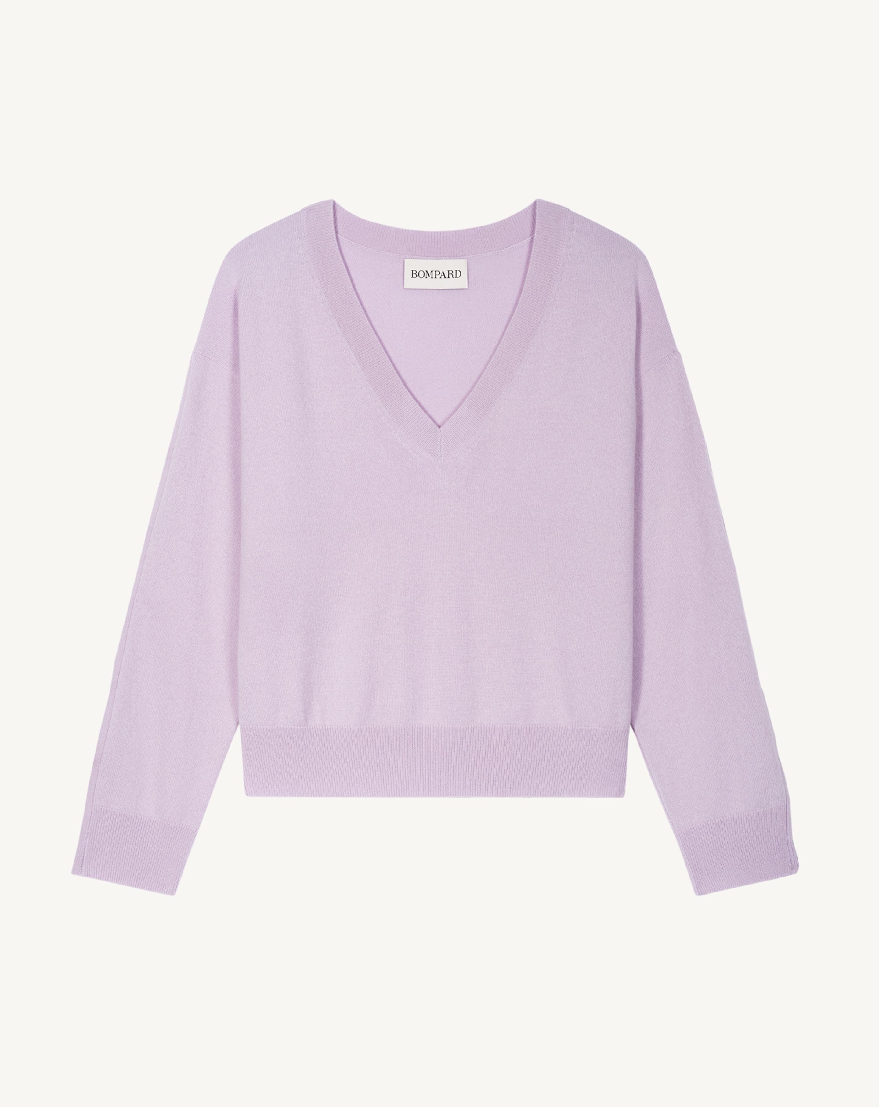 Pull col V à boutons-JACINTHE-100% cachemire