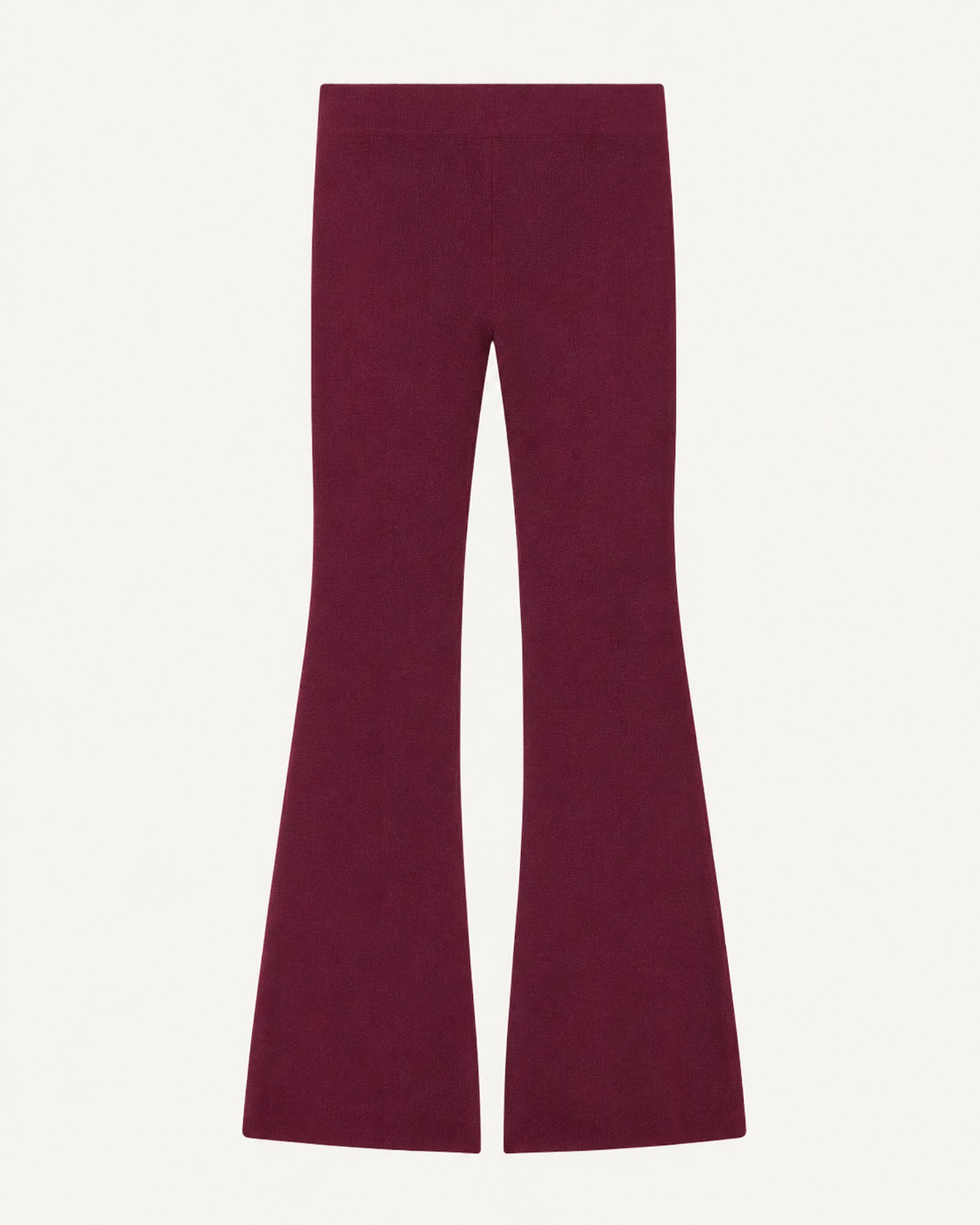 Pantalon évasé-GRENAT-100% cachemire