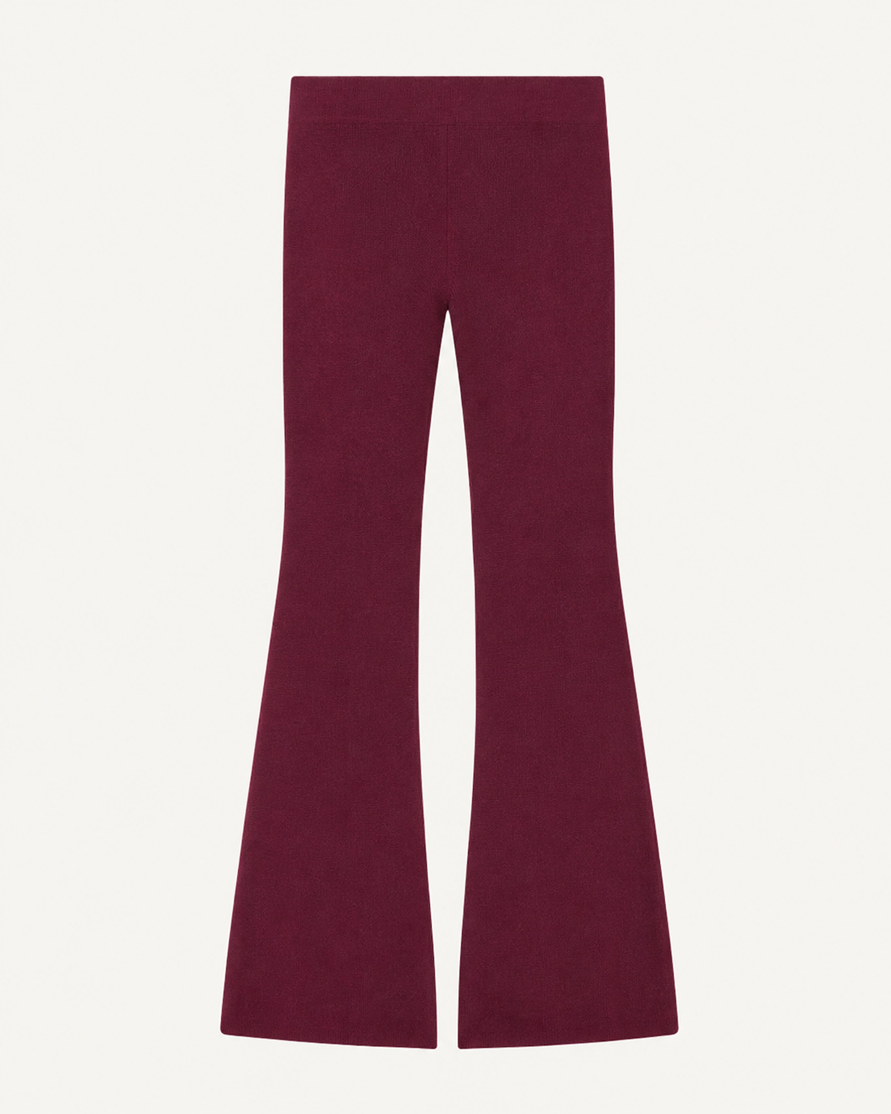 Pantalon évasé-GRENAT-100% cachemire