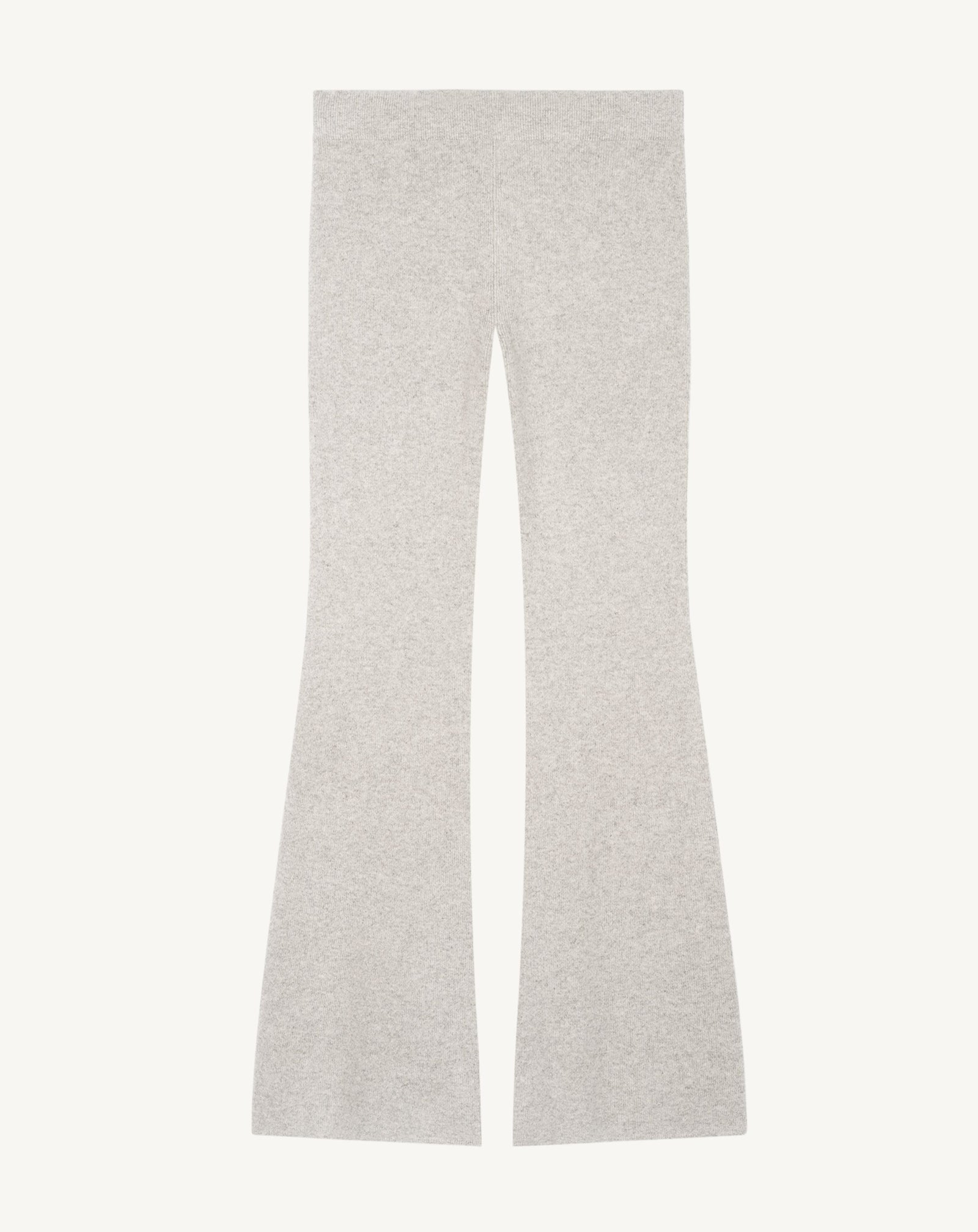 Pantalon évasé-GRIS ARGENTE-100% cachemire