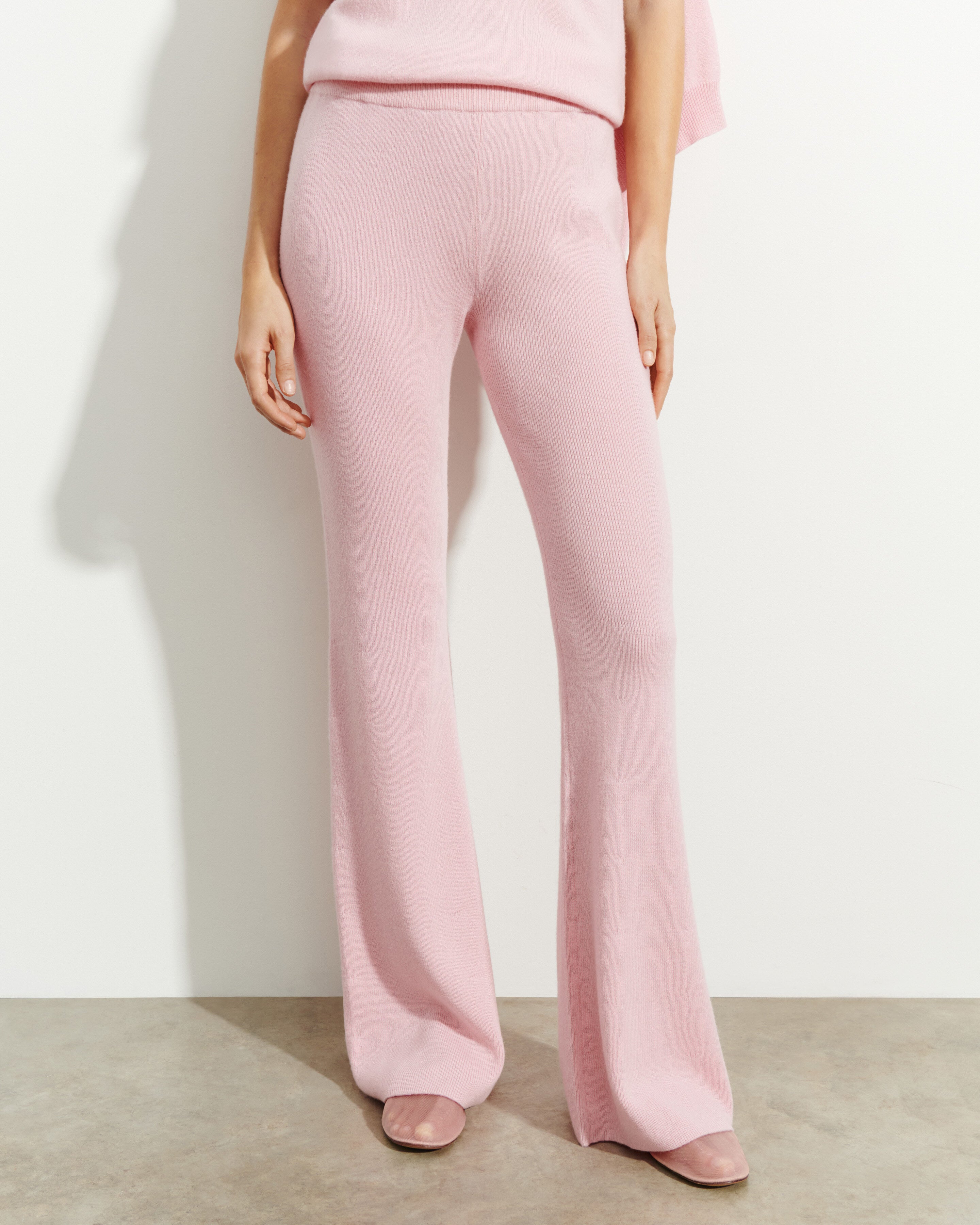 Pantalon évasé-SAKURA-100% cachemire