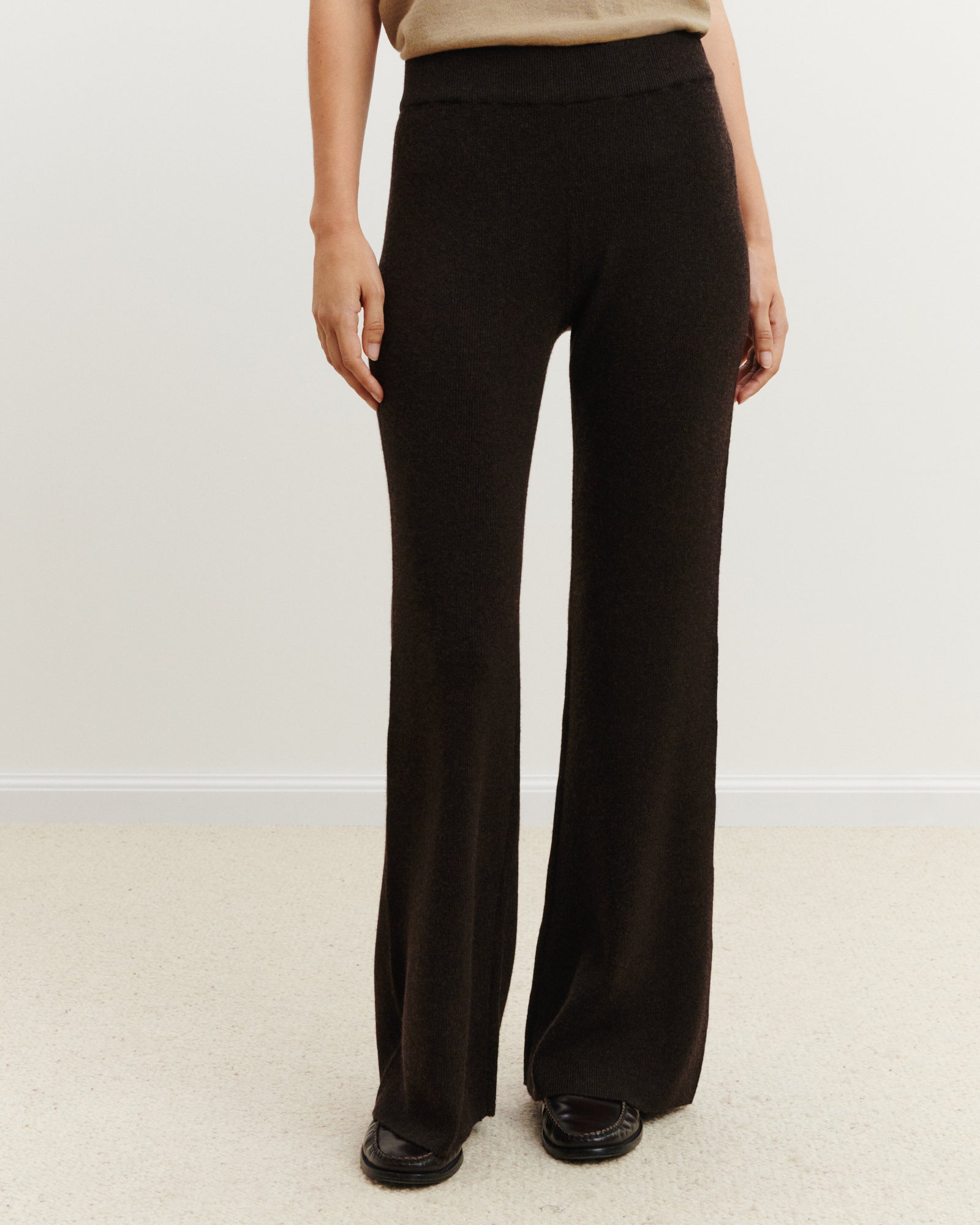 Pantalon évasé-RISTRETTO-100% cachemire