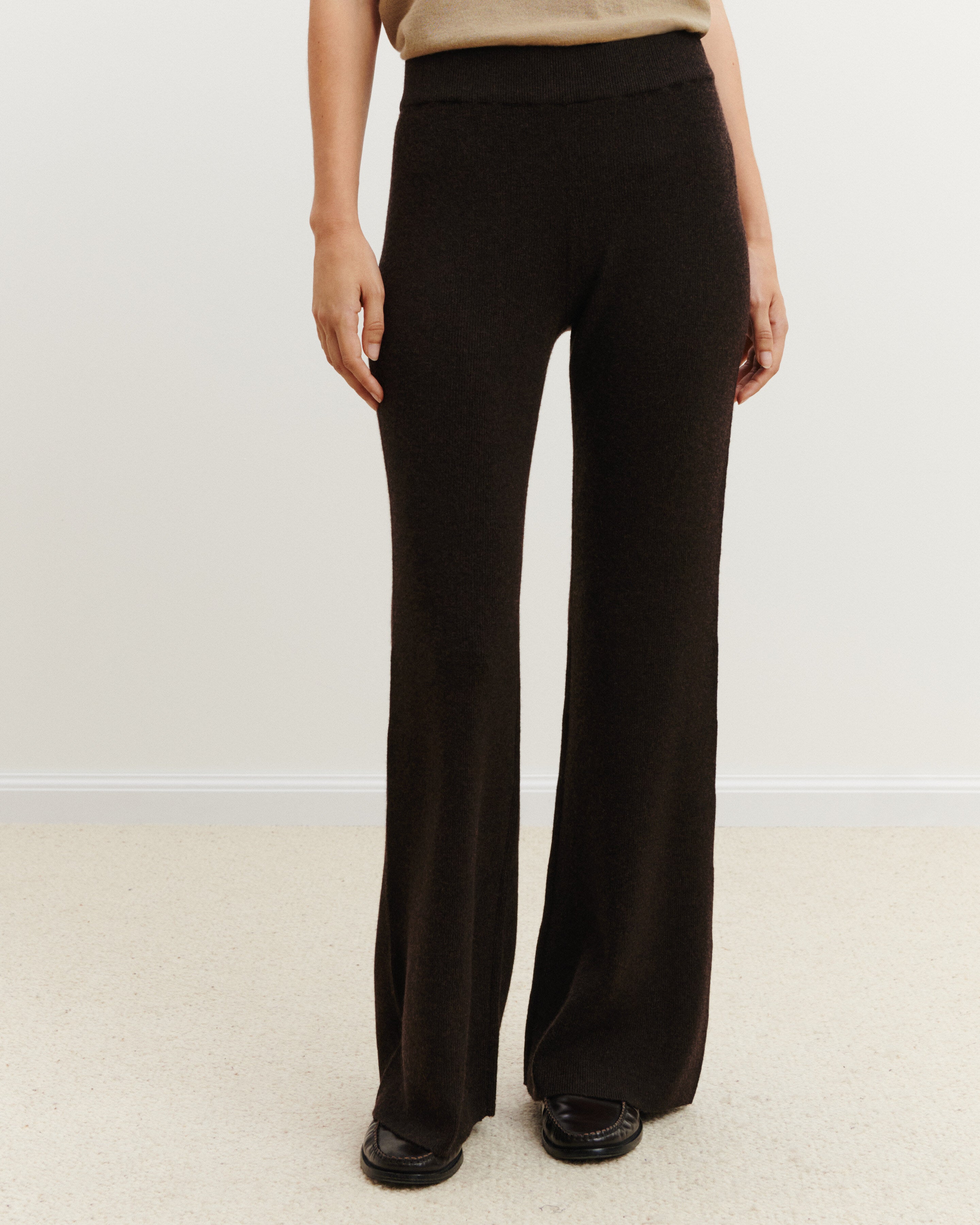 Pantalon évasé-RISTRETTO-100% cachemire