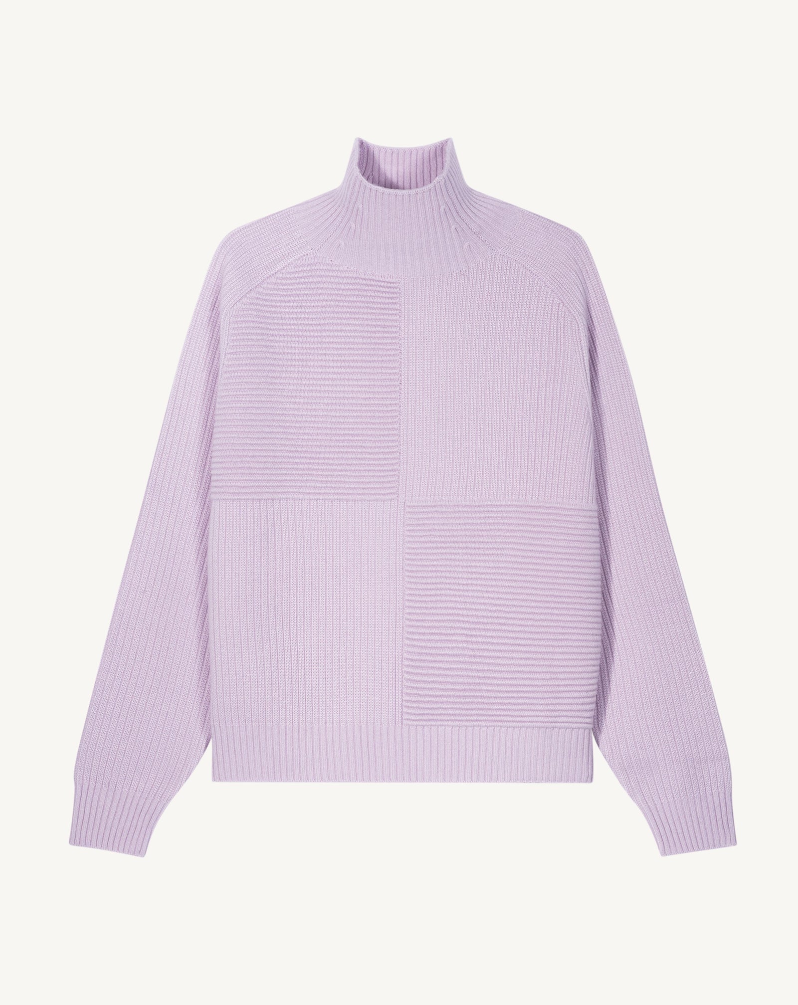 Col montant point ottoman-JACINTHE-70% cachemire 30% soie