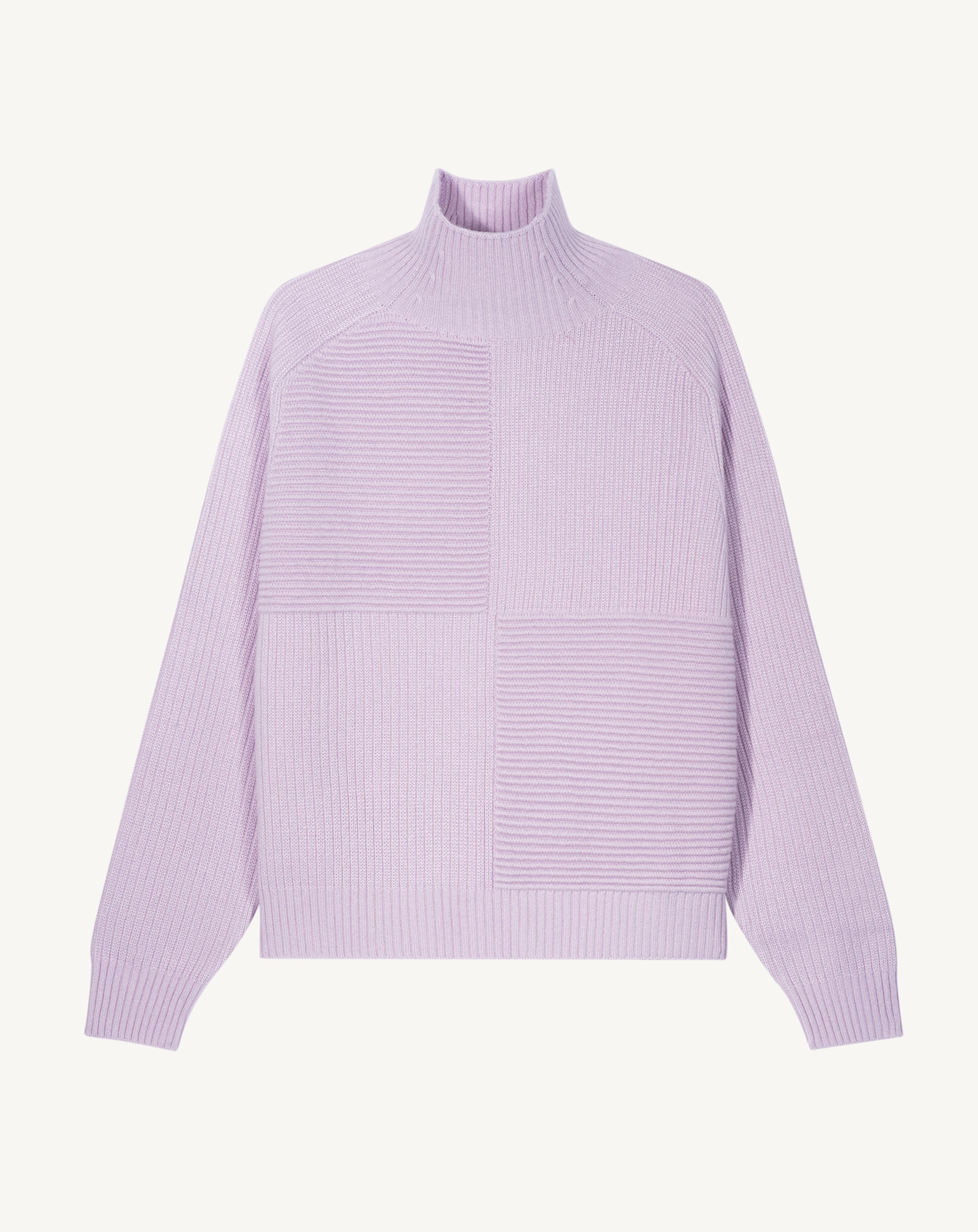 Col montant point ottoman-JACINTHE-70% cachemire 30% soie