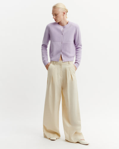 Cardigan point ottoman-JACINTHE-70% cachemire 30% soie