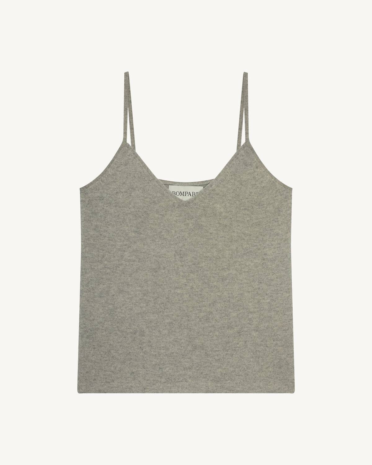 Débardeur à bretelles-GRIS ARGENTE-100% cachemire