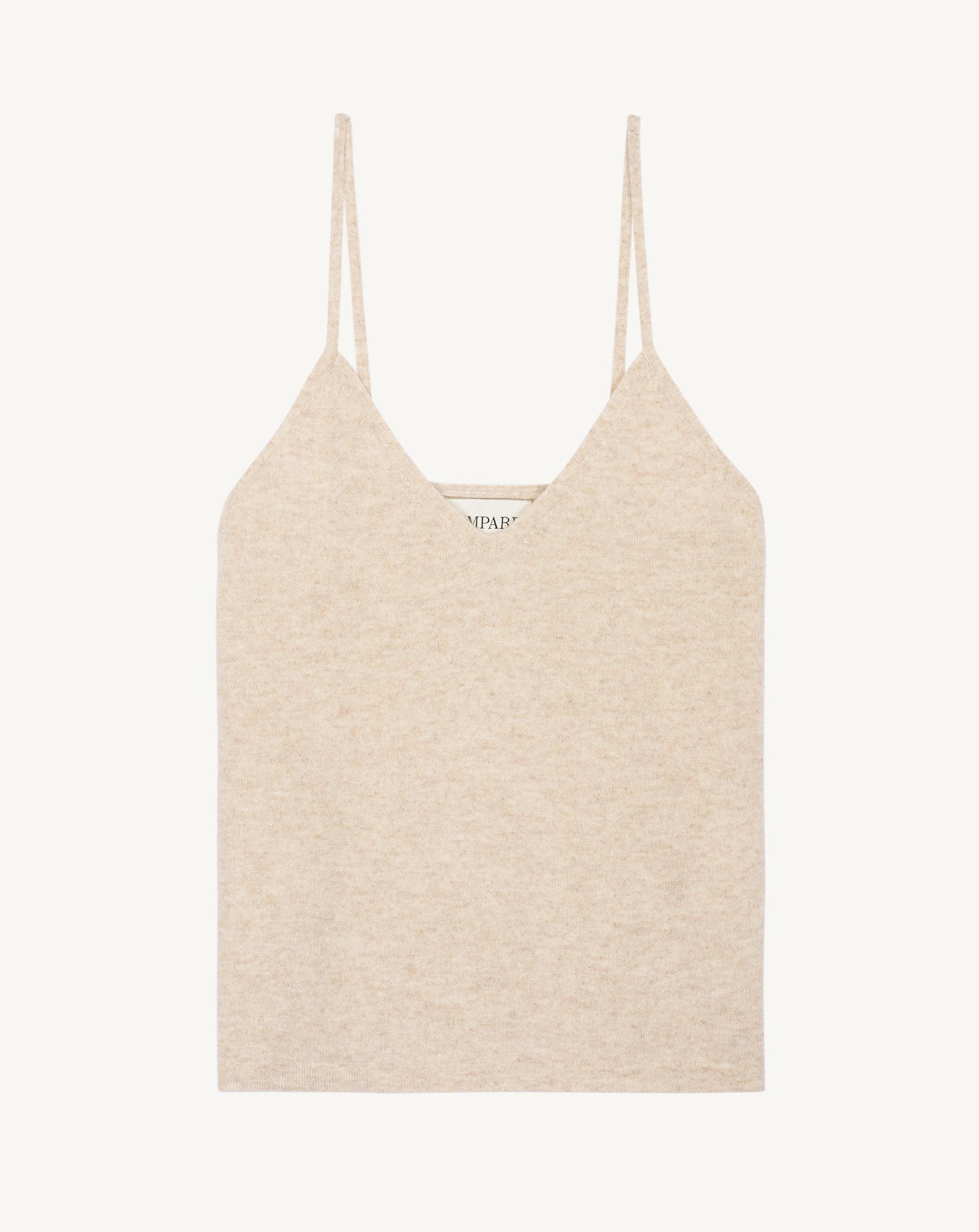 Débardeur à bretelles-TOURTERELLE-100% cachemire