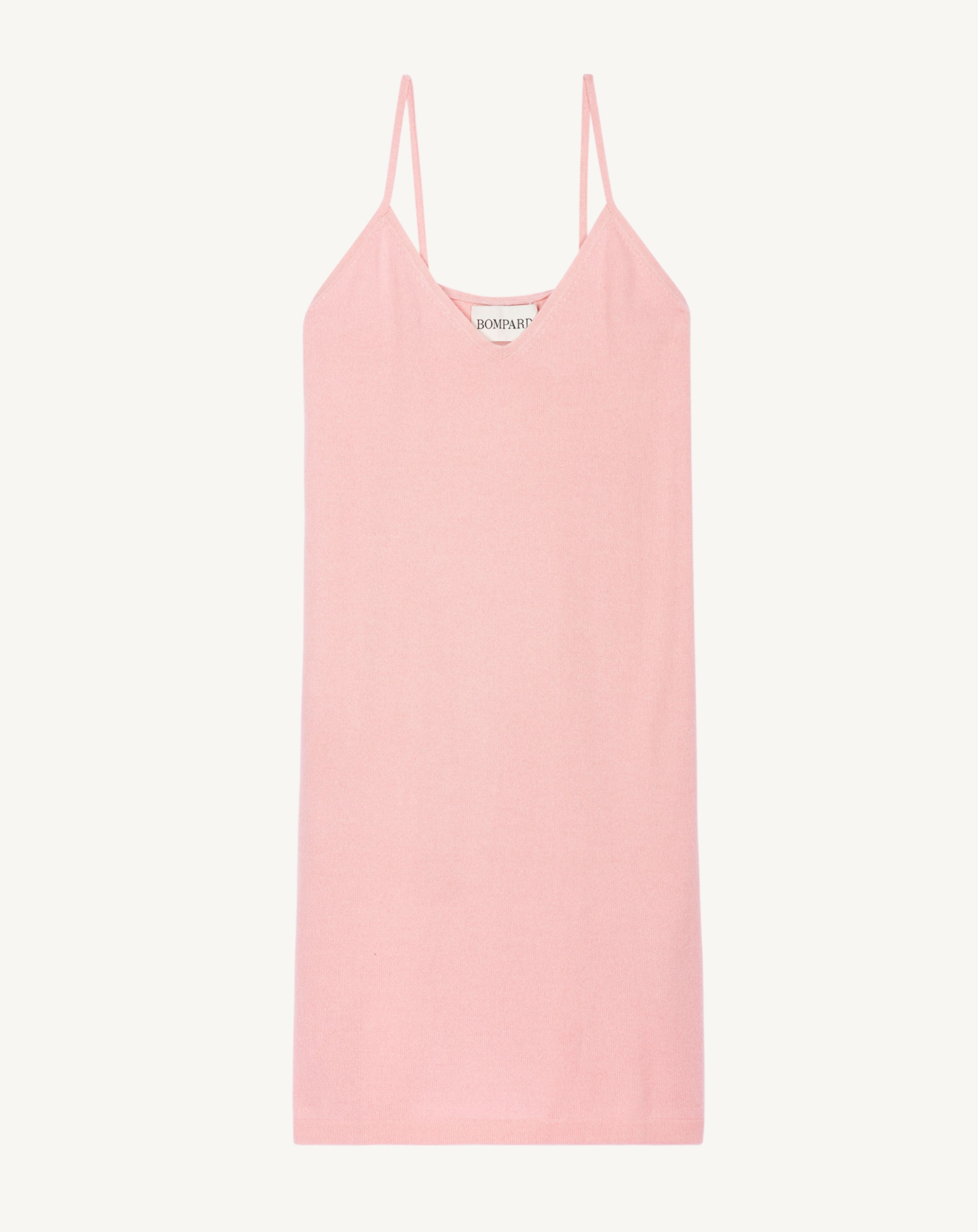 Robe courte à bretelles-SAKURA-100% cachemire